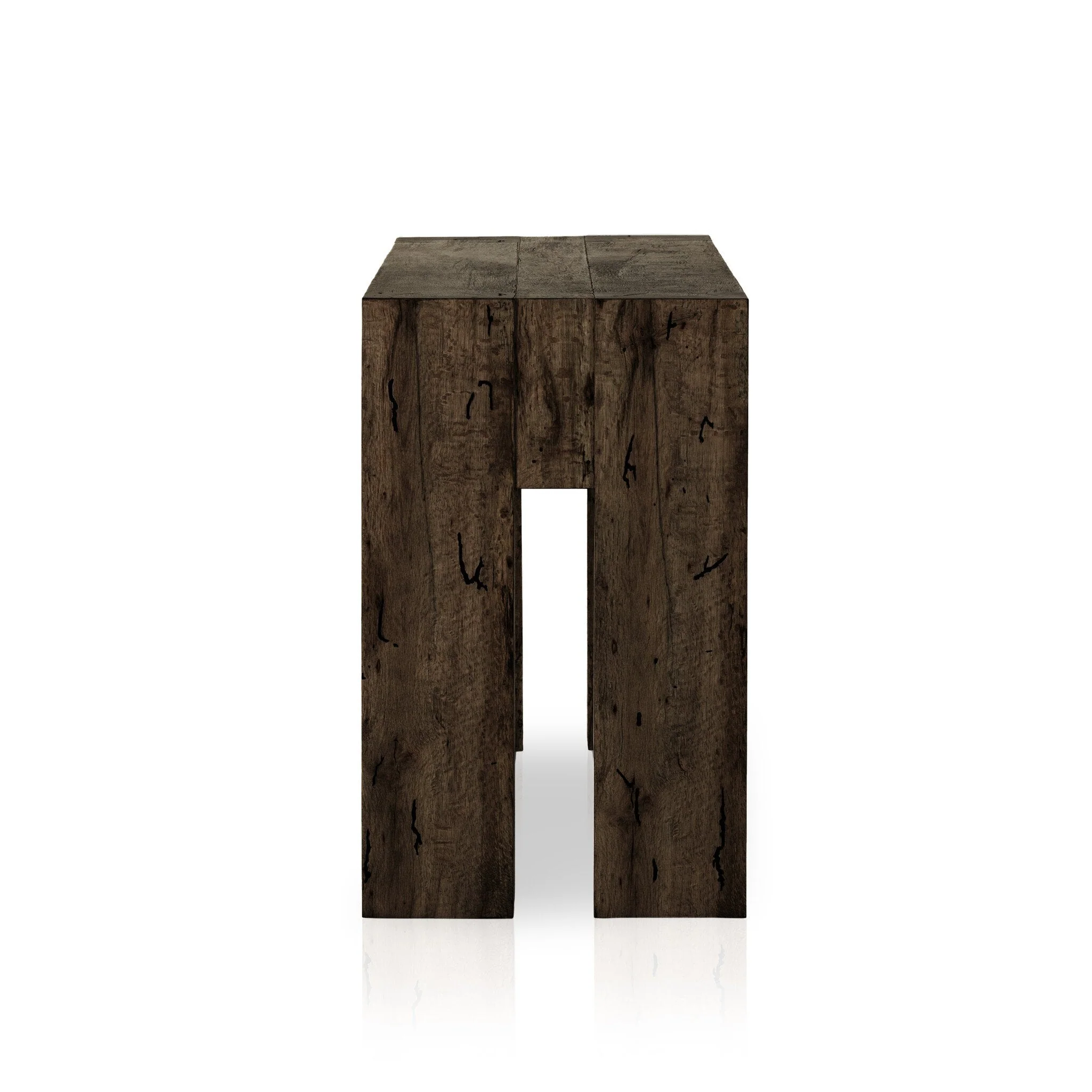 Abaso Console Table - Ebony Rustic Wormwood Oak - Image 3