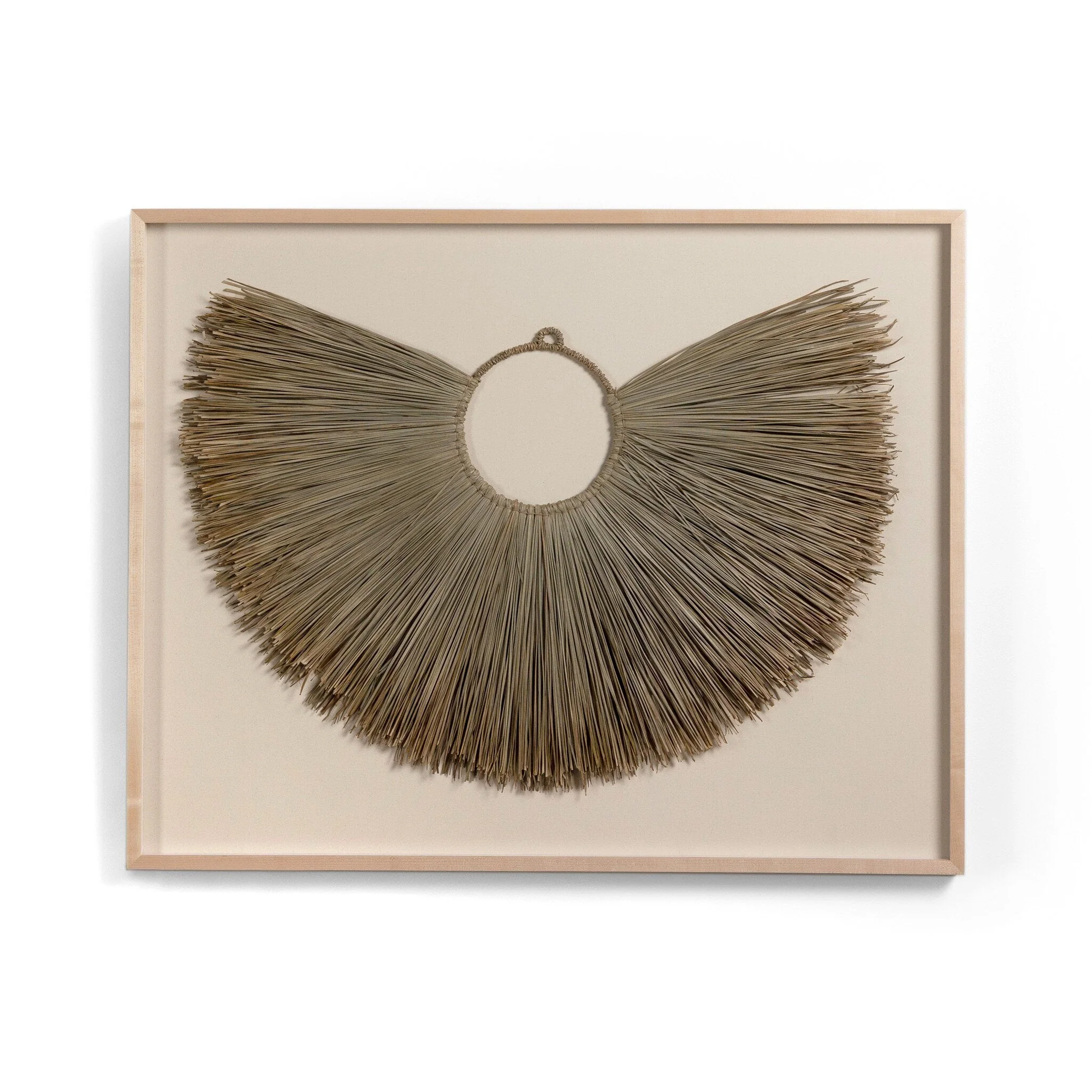 Beda Framed Sea Grass Object – Natural Maple Floater
