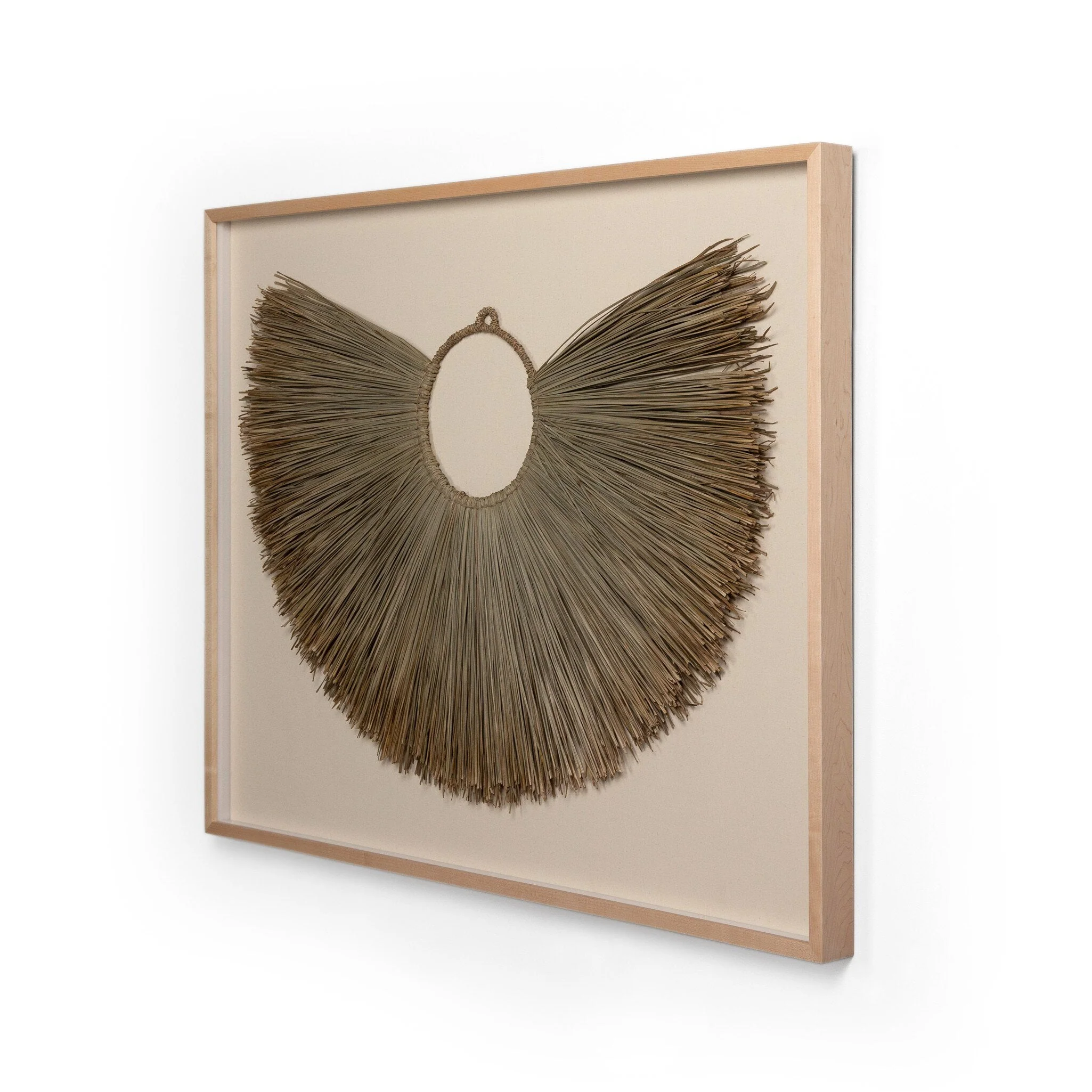 Beda Framed Sea Grass Object - Natural Maple Floater - Image 2