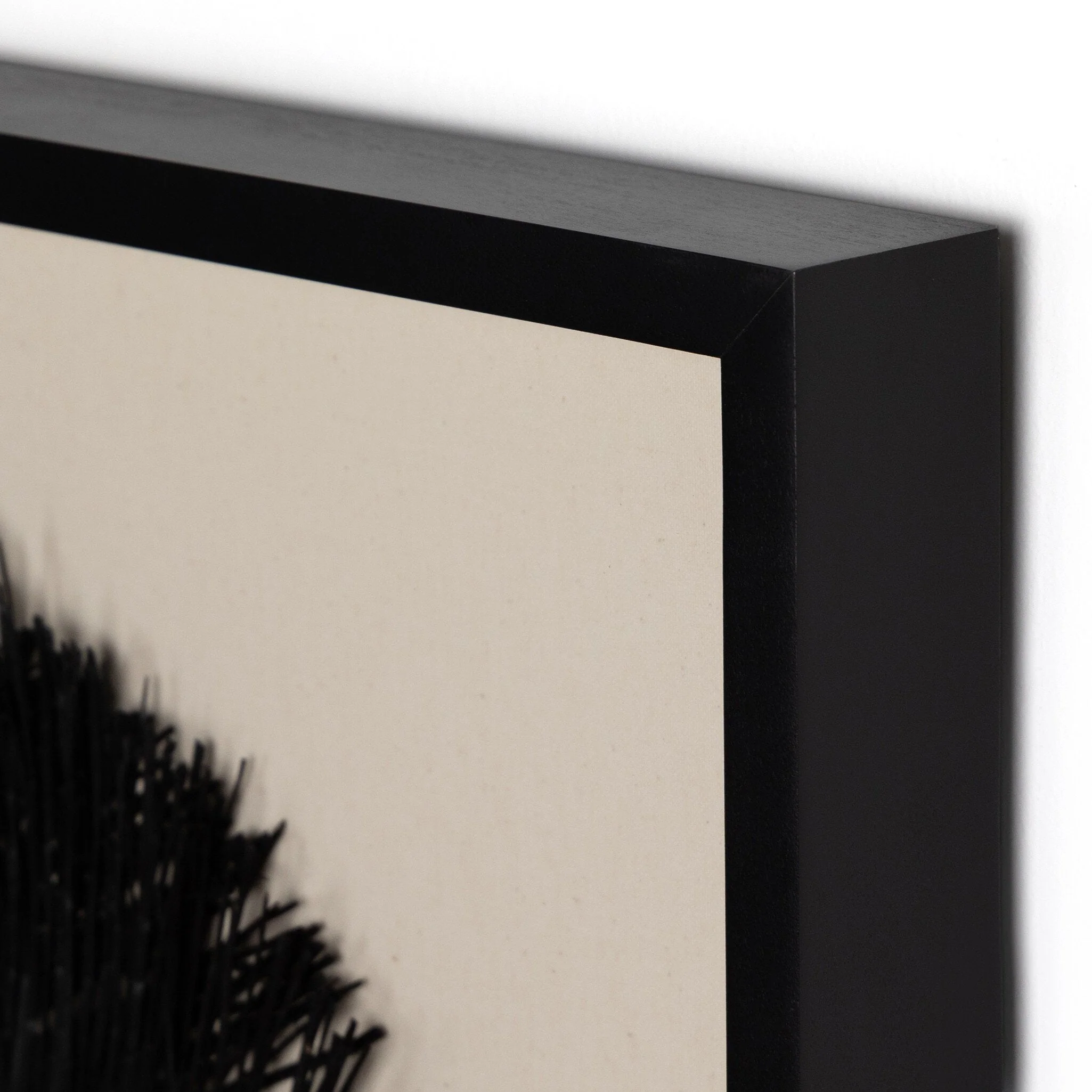 Ari Framed Seagrass Object - Black 1.5 Maple - Image 3