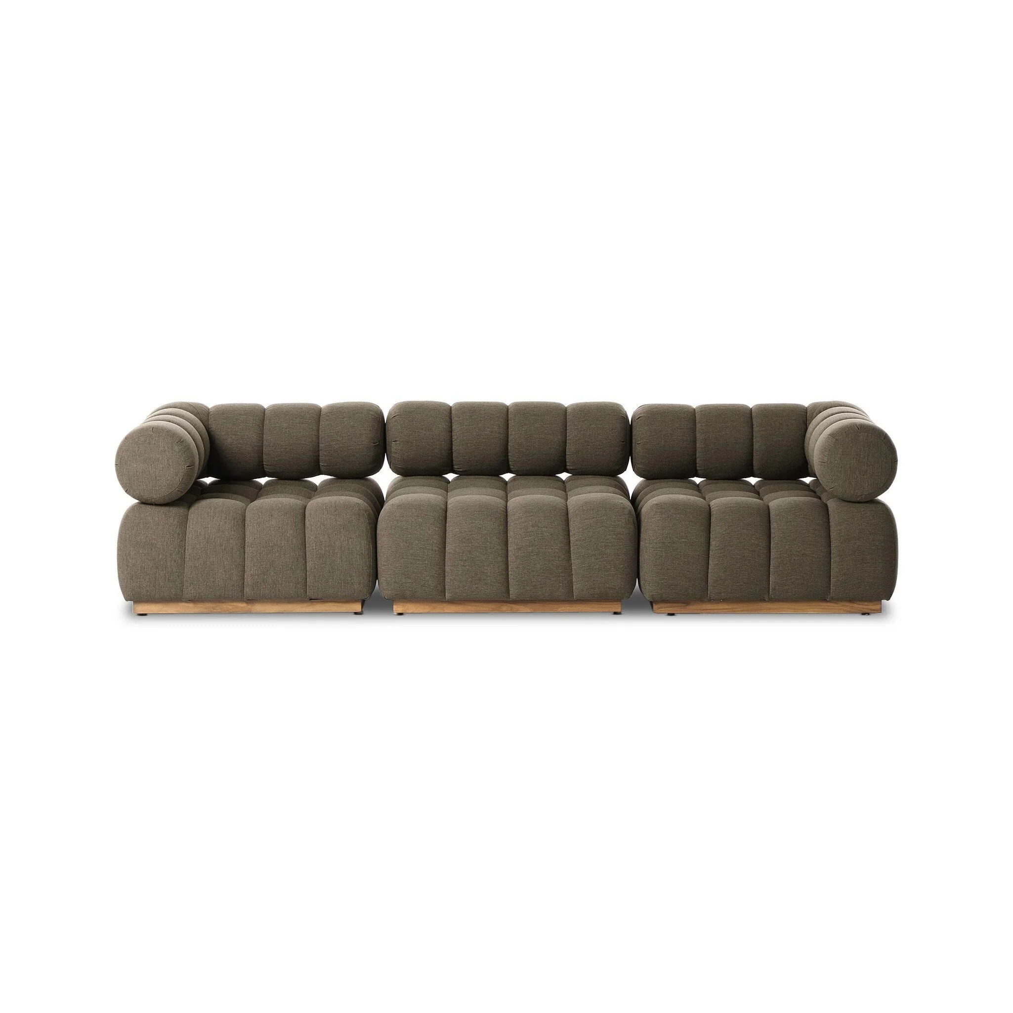 Roma Outdoor 3-Piece Sectional - Alessi Fawn - Image 1