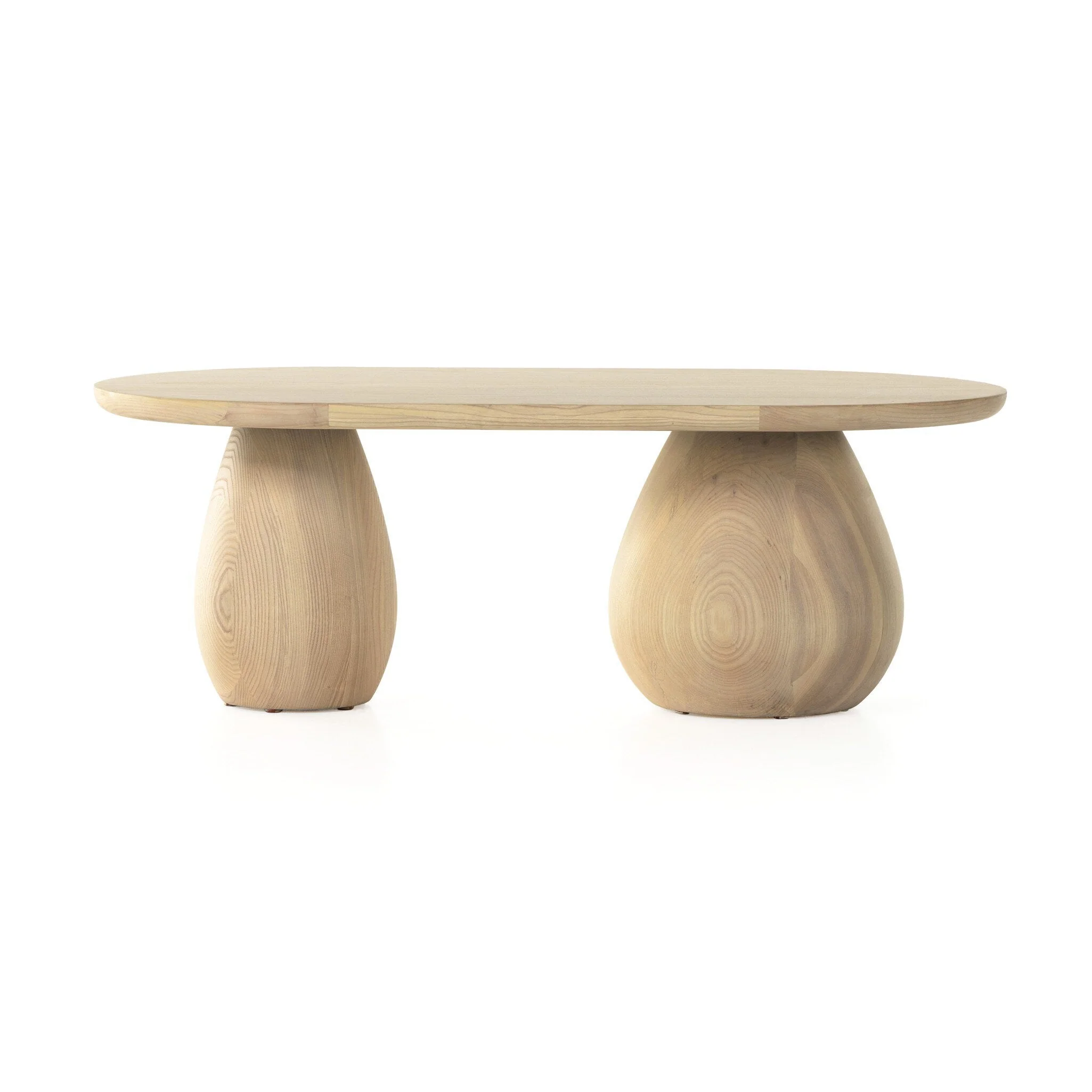 Merla Wood Coffee Table - Light Natural Ash Veneer - Image 1