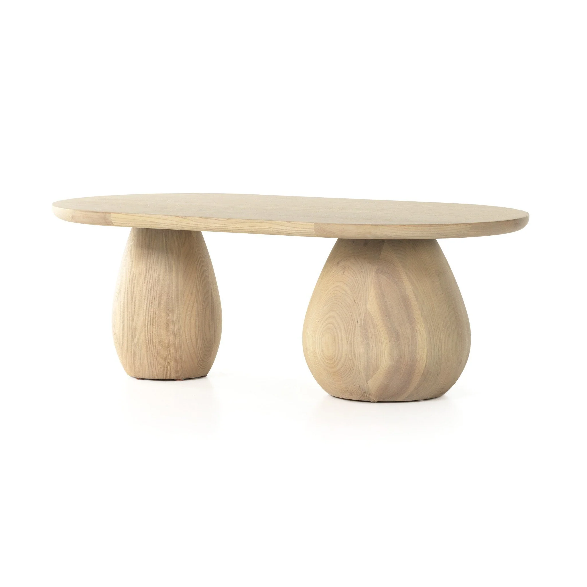 Merla Wood Coffee Table - Light Natural Ash Veneer - Image 2