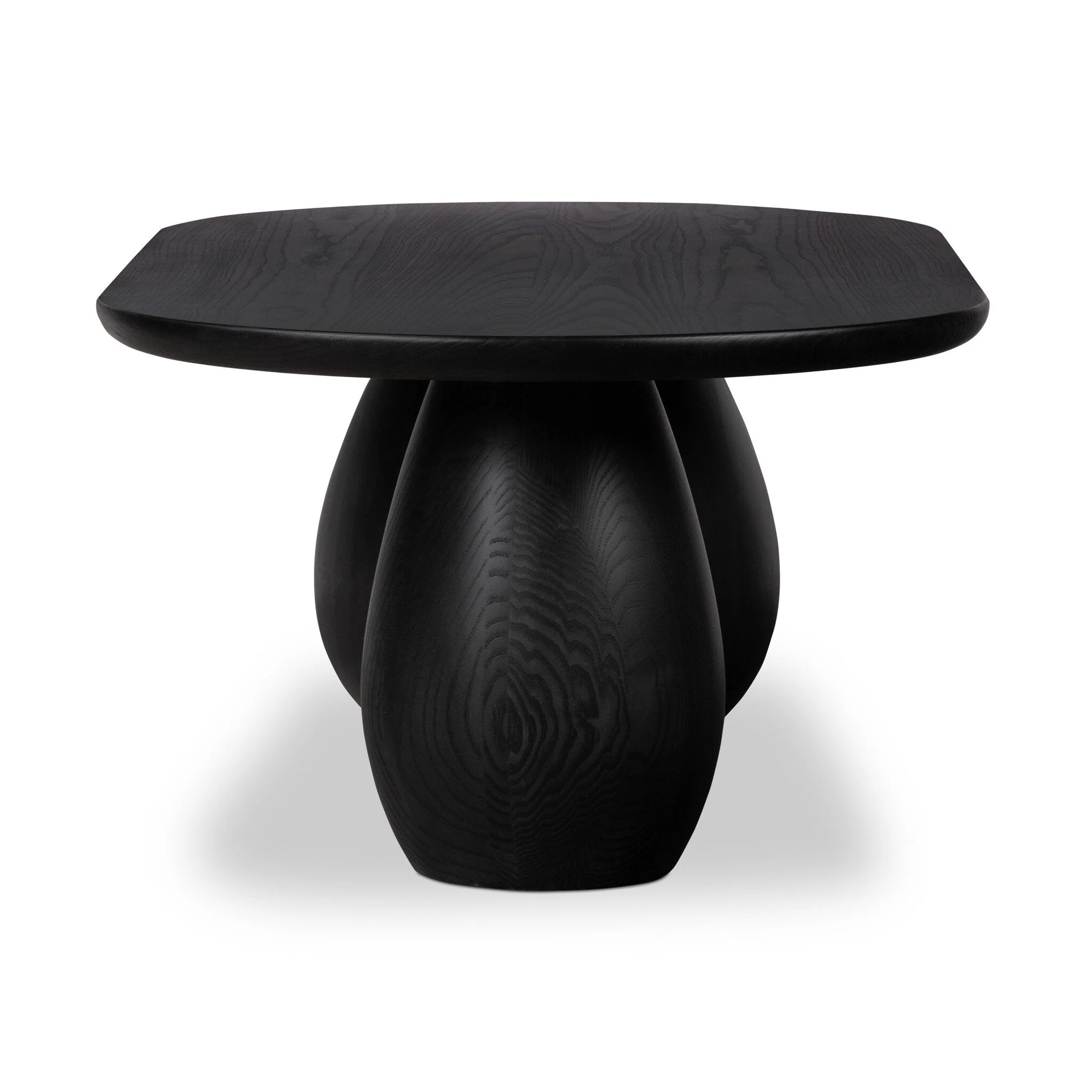 Merla Wood Coffee Table - Black Wash Ash Veneer - Image 3