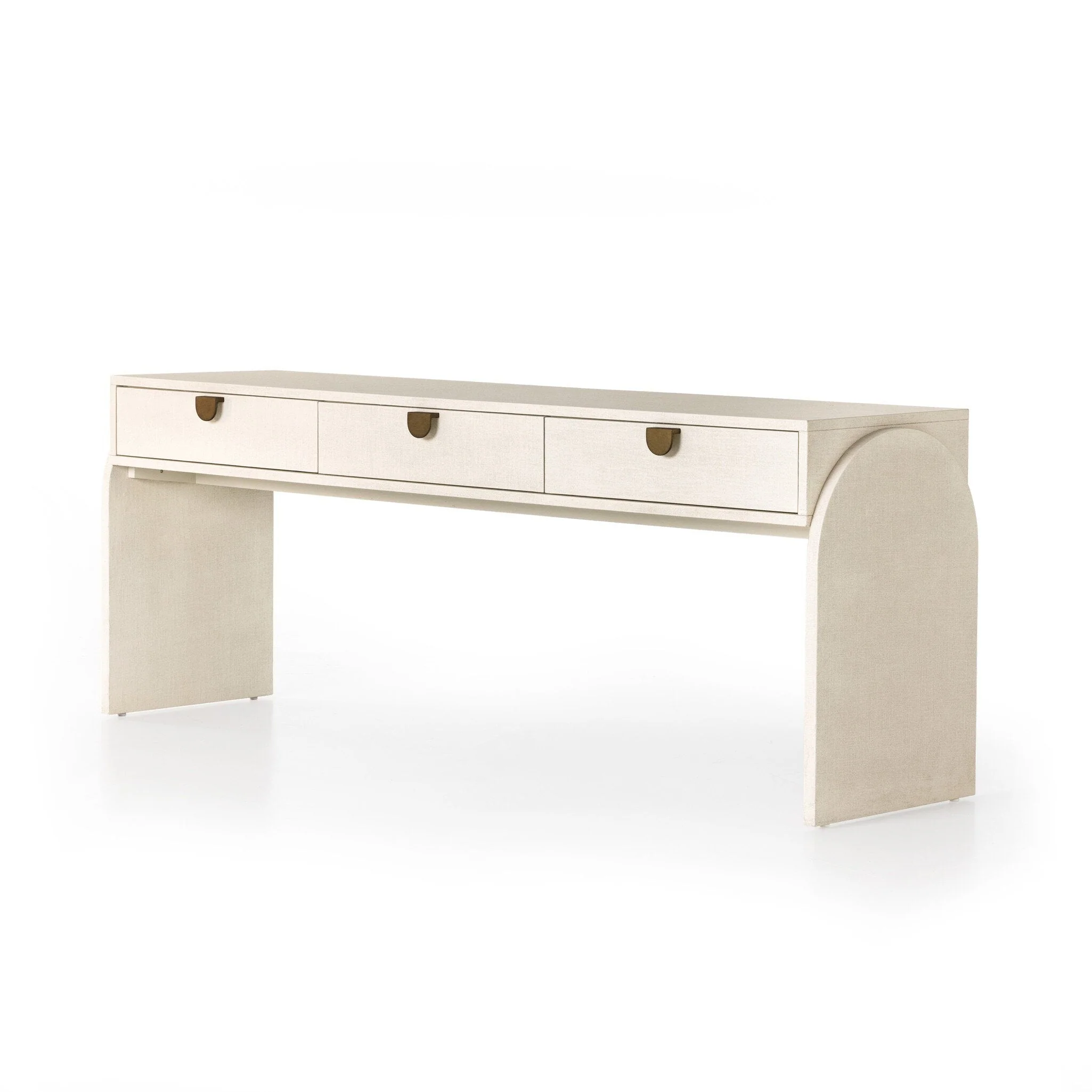 Cressida Console Table - Ivory Painted Linen - Image 2
