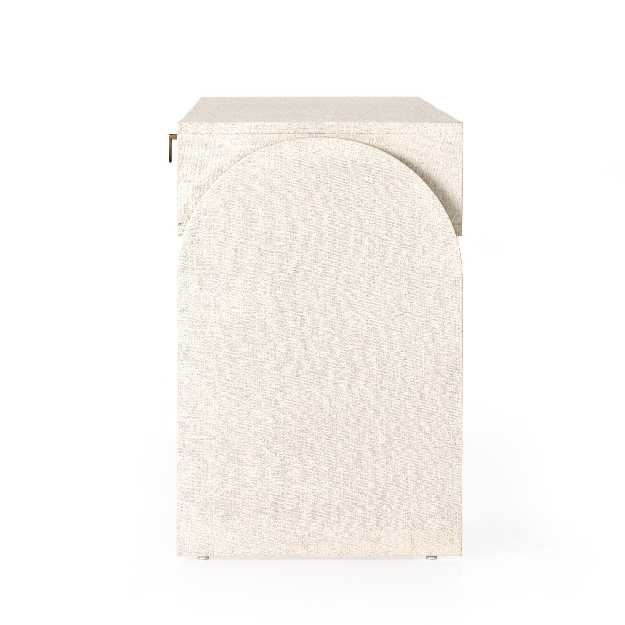 Cressida Console Table - Ivory Painted Linen - Image 3