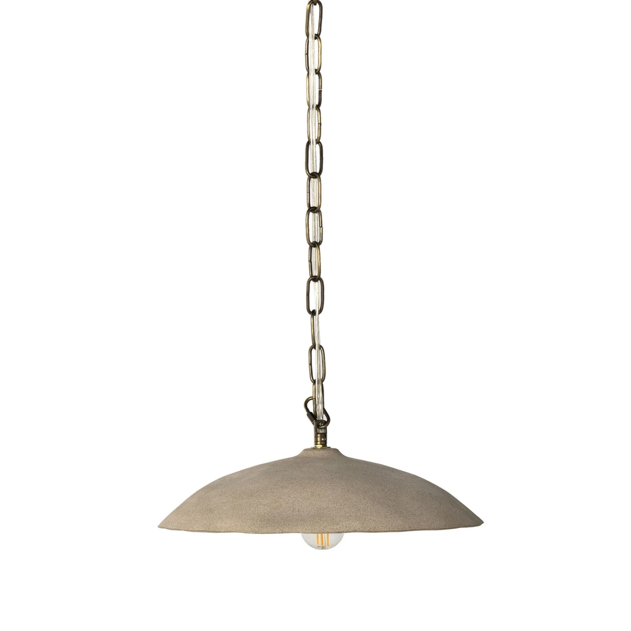 Organic Ceramic Pendant - Light Sand Porcelain Ceramic - Image 1