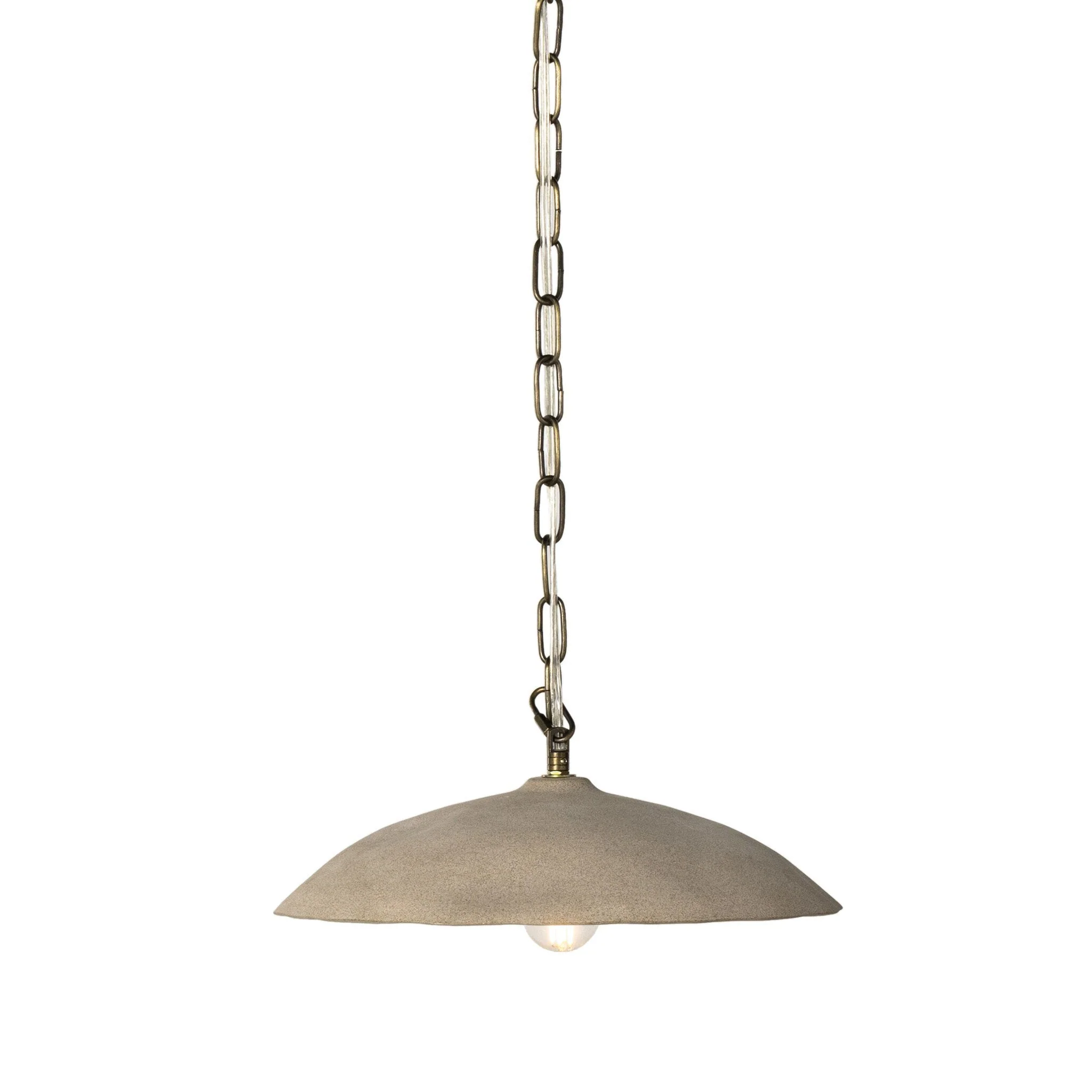 Organic Ceramic Pendant - Light Sand Porcelain Ceramic - Image 2