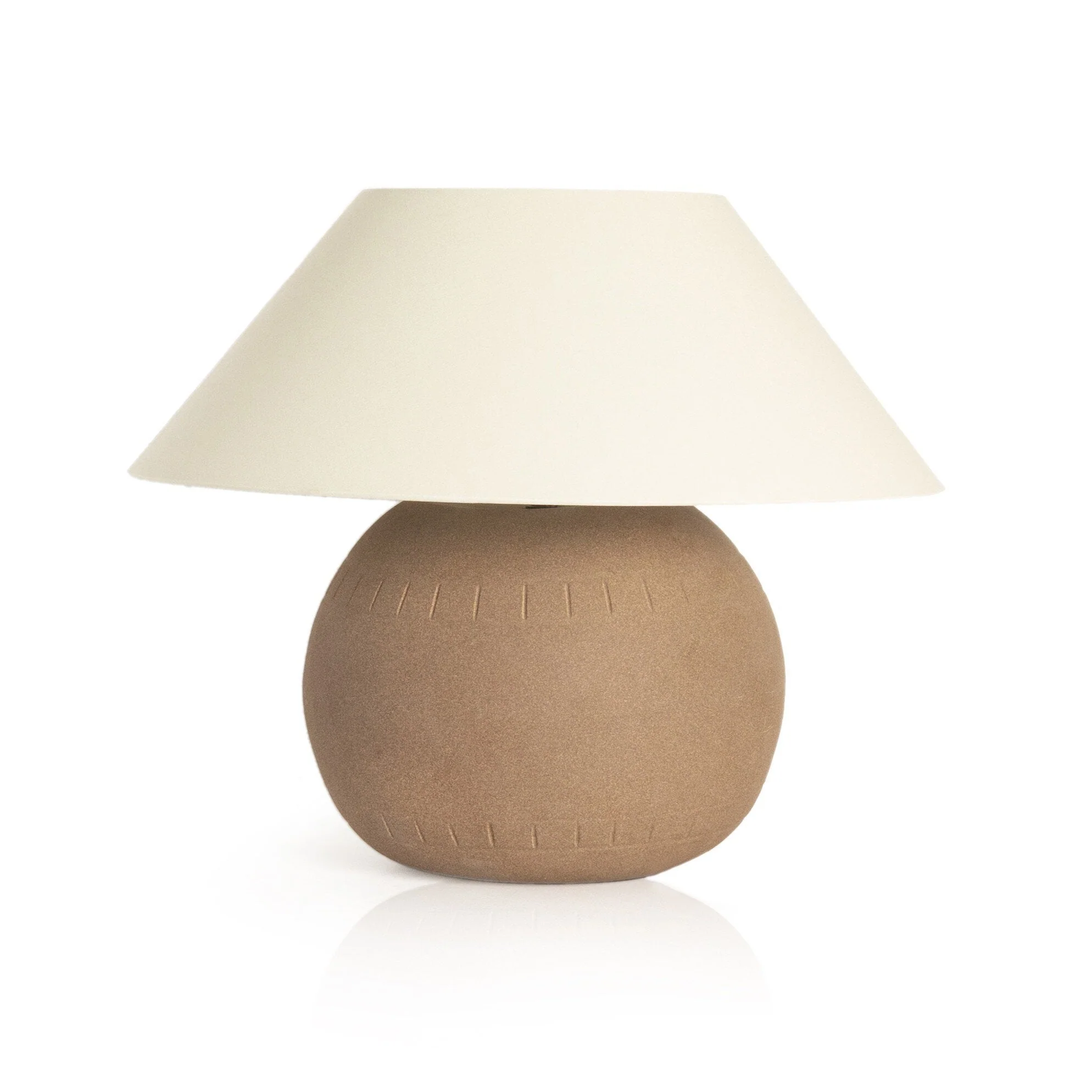 Honus Table Lamp - Dark Sand Porcelain Ceramic - Image 1