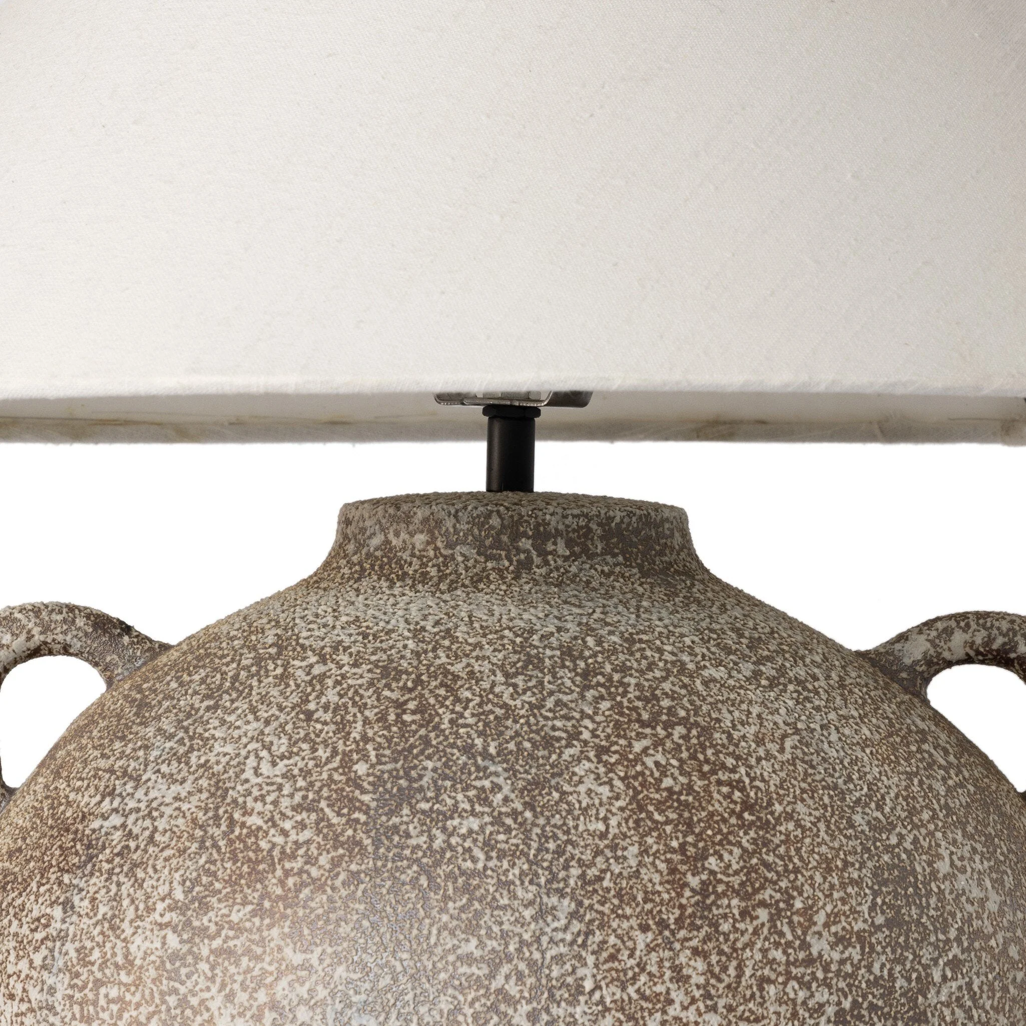 Mays Table Lamp - Vintage Brown Porcelain Ceramic - Image 3