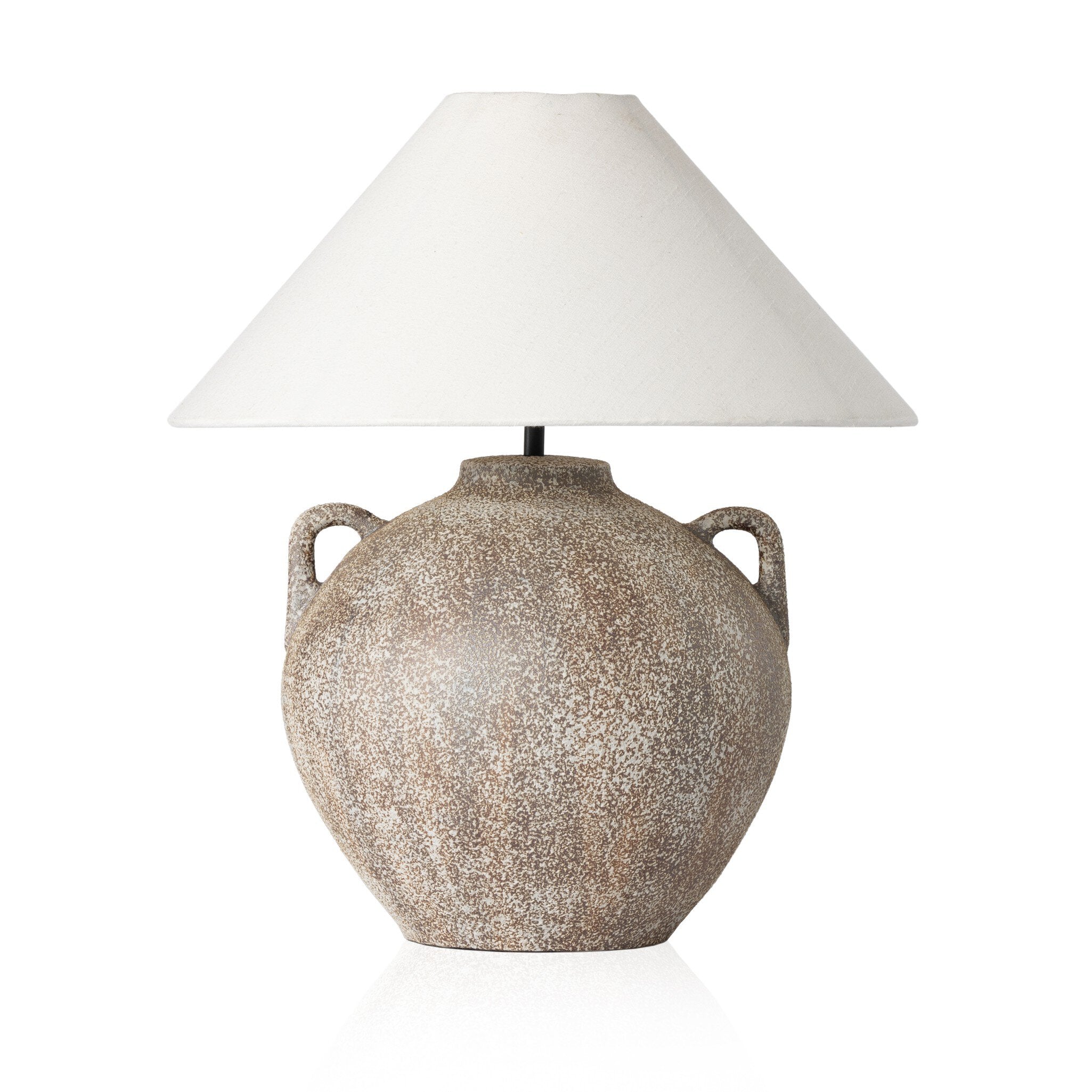 Mays Table Lamp - Vintage Brown Porcelain Ceramic - Image 1