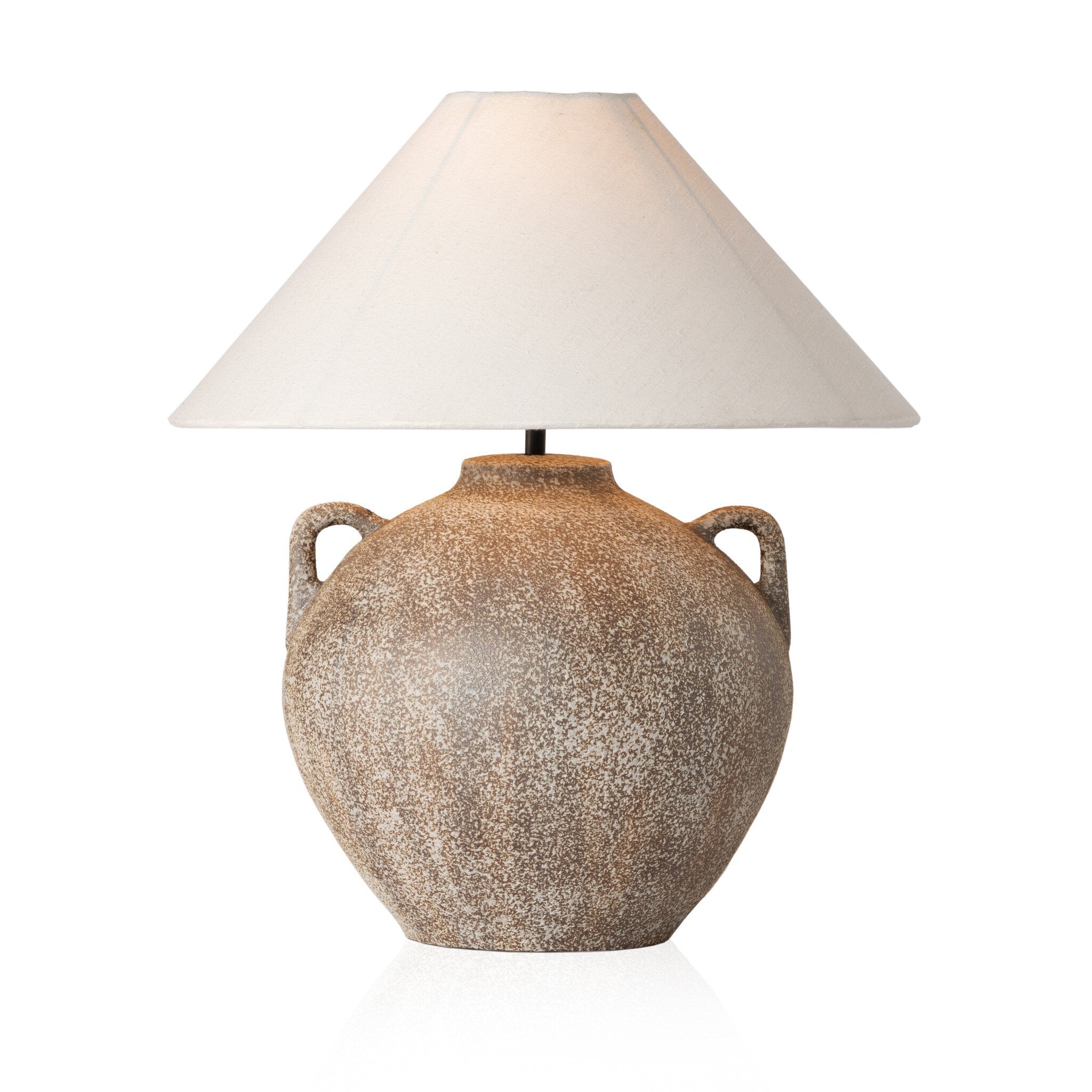 Mays Table Lamp - Vintage Brown Porcelain Ceramic - Image 2