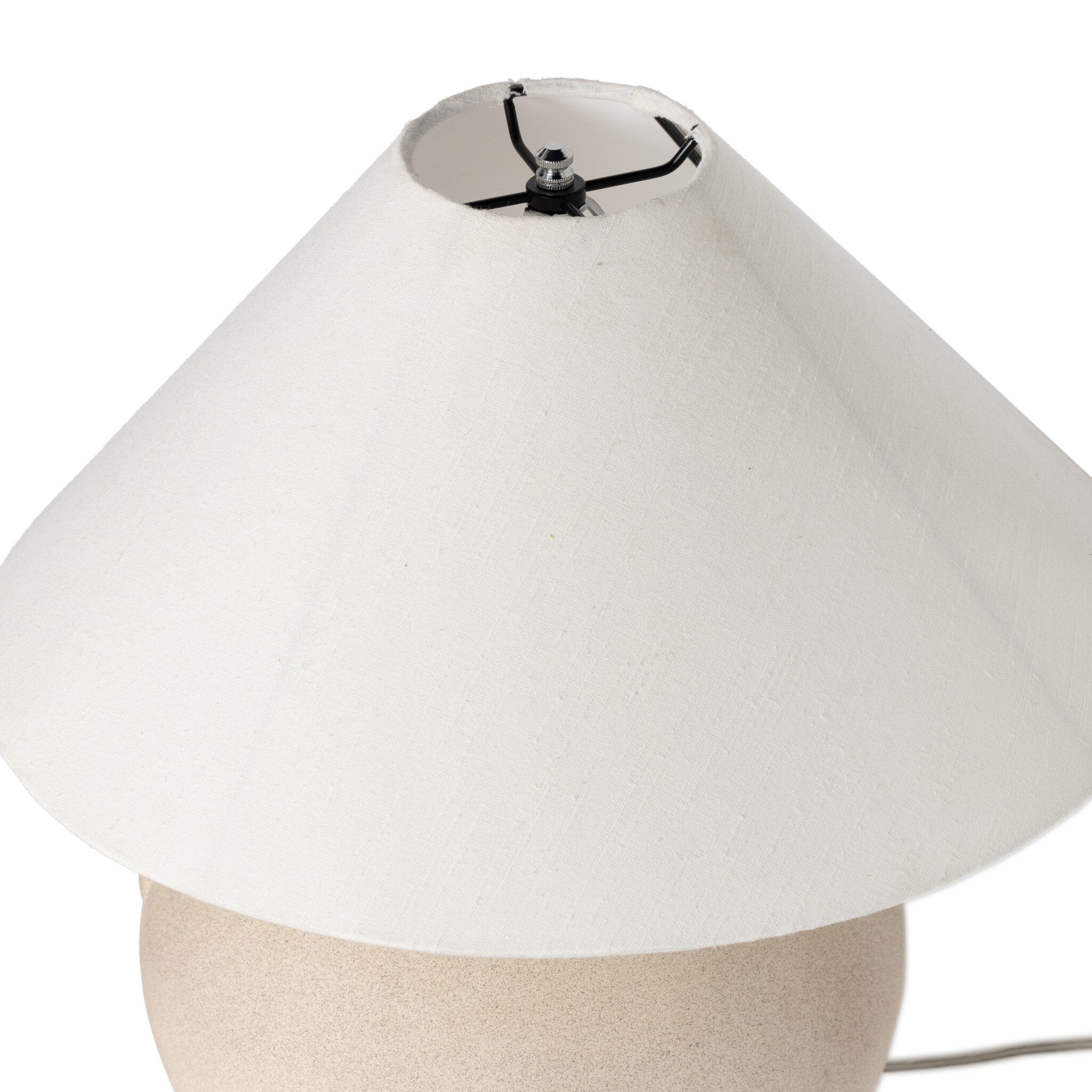 Mays Table Lamp - Light Sand Porcelain Ceramic - Image 3