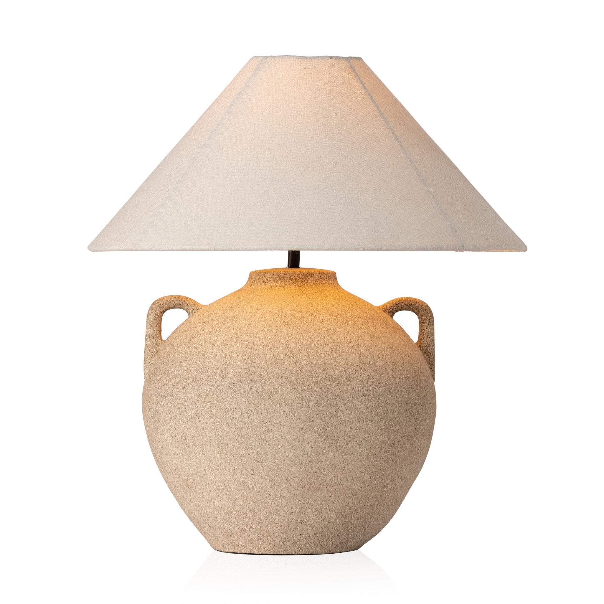 Mays Table Lamp - Light Sand Porcelain Ceramic - Image 2