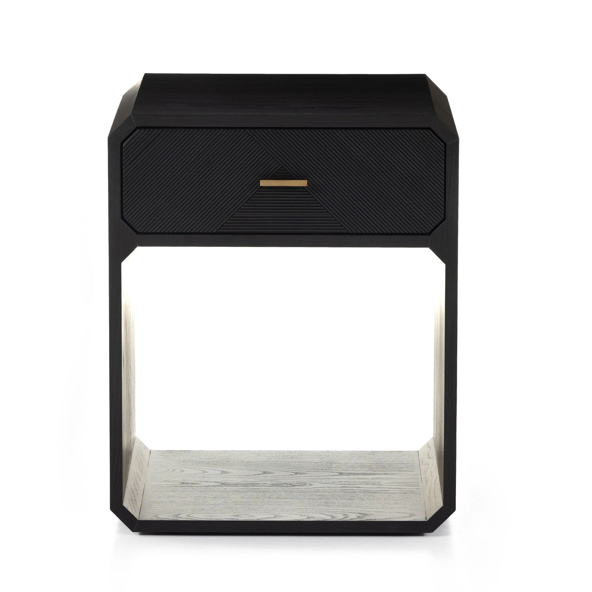 Caspian Nightstand - Black Ash Veneer - Image 1