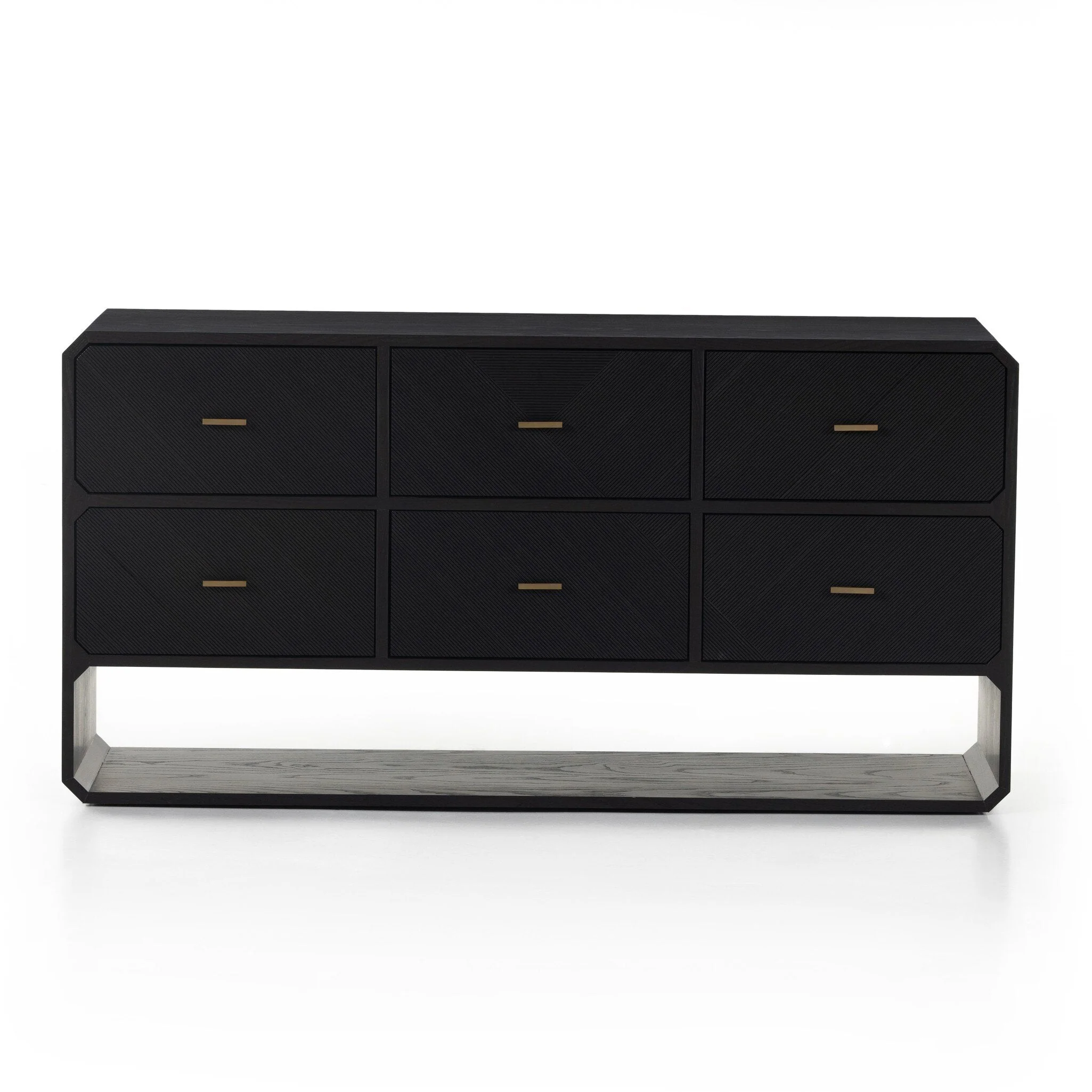 Caspian 6 Drawer Dresser – Black Ash