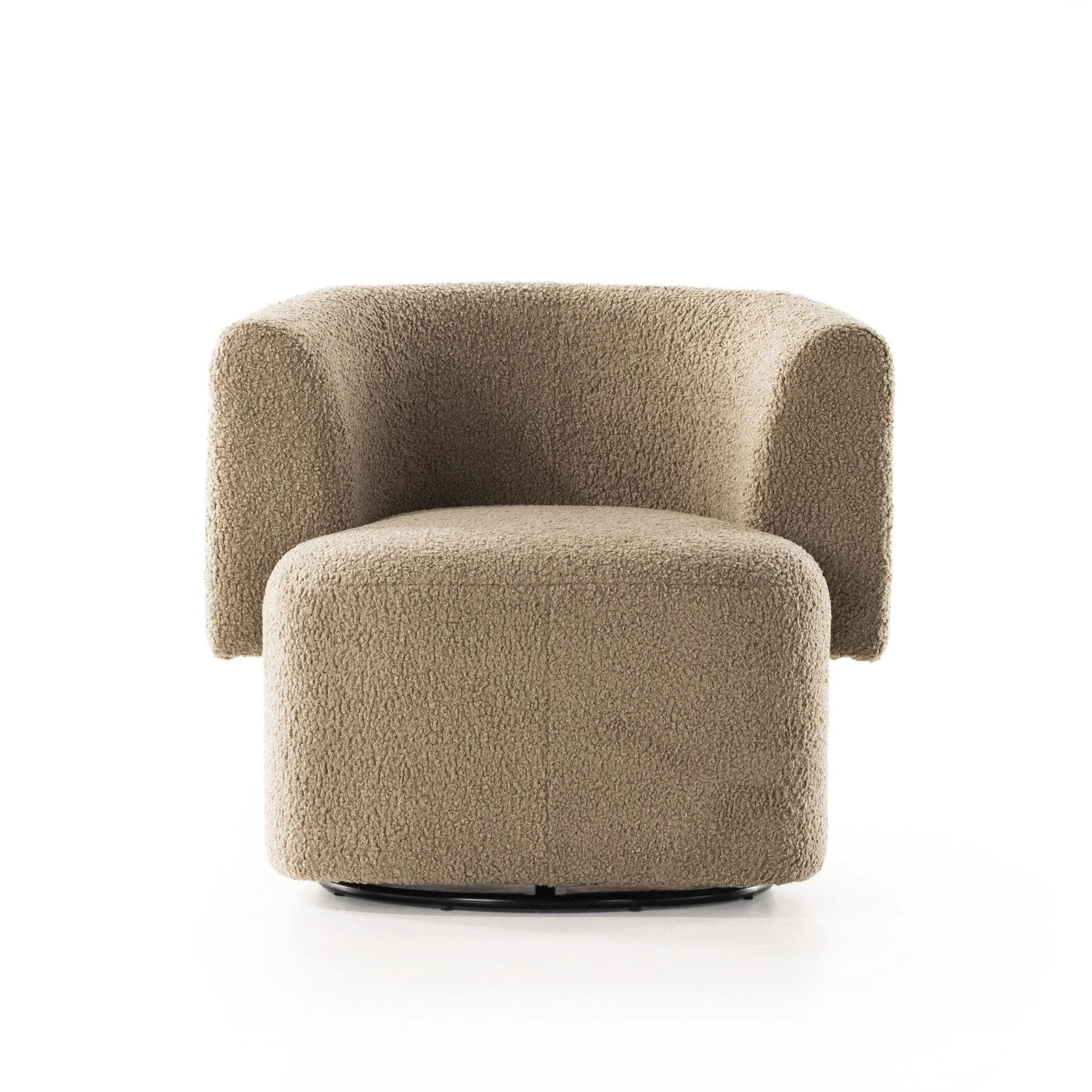 Tybalt Swivel Chair - Sheepskin Camel - Image 1