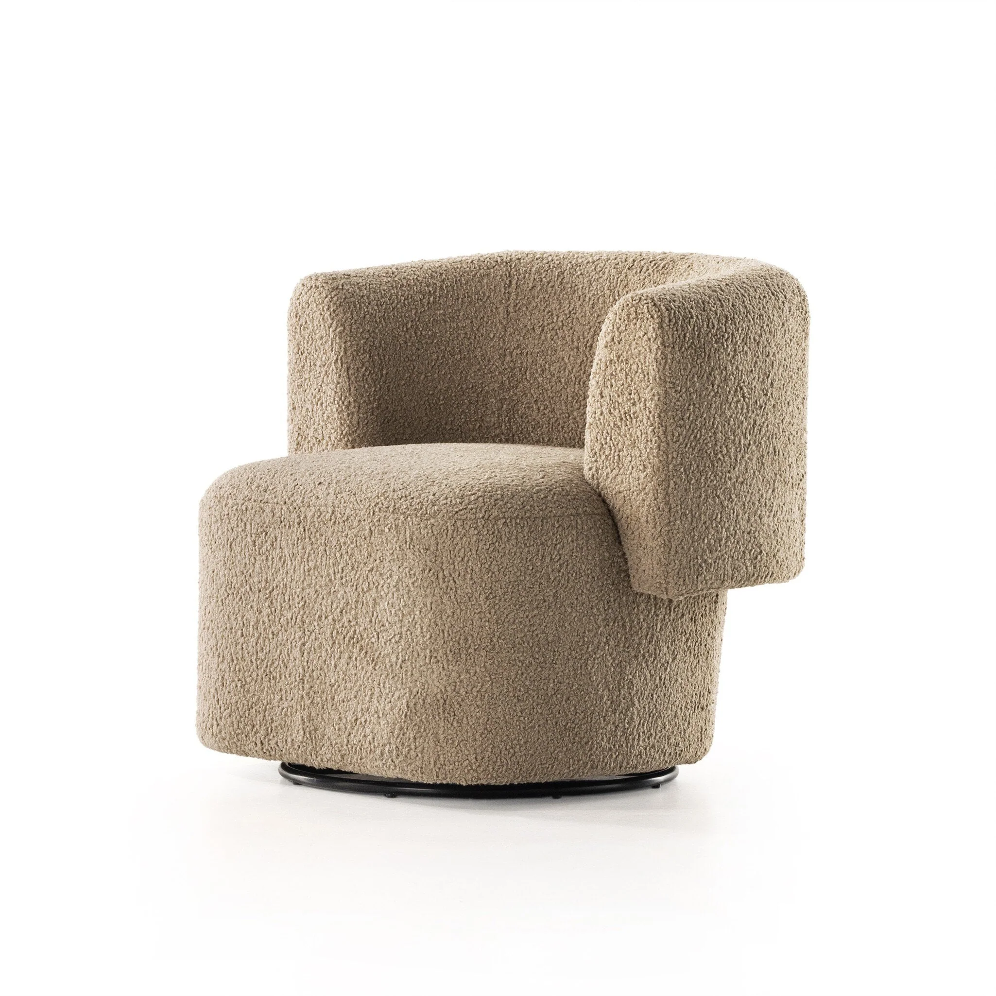 Tybalt Swivel Chair - Sheepskin Camel - Image 2
