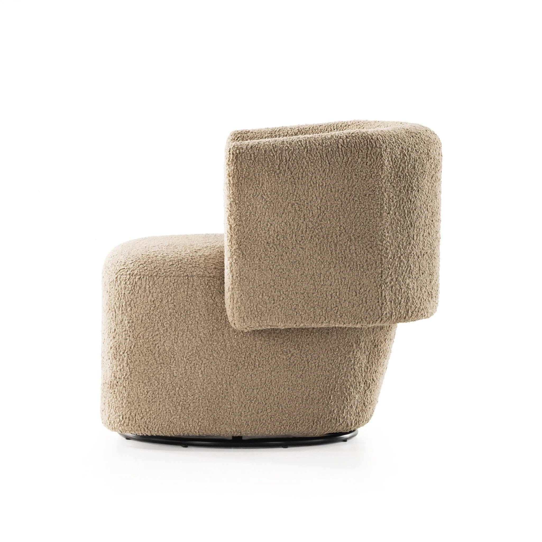 Tybalt Swivel Chair - Sheepskin Camel - Image 3