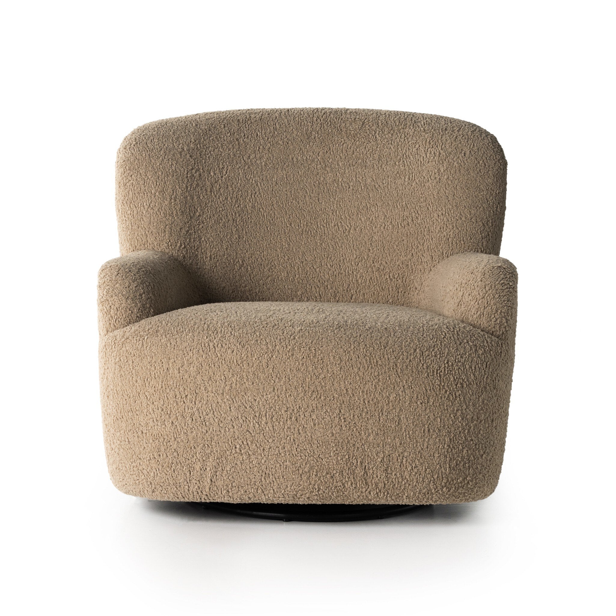 Kadon Swivel Chair - Sheepskin Camel - Image 1