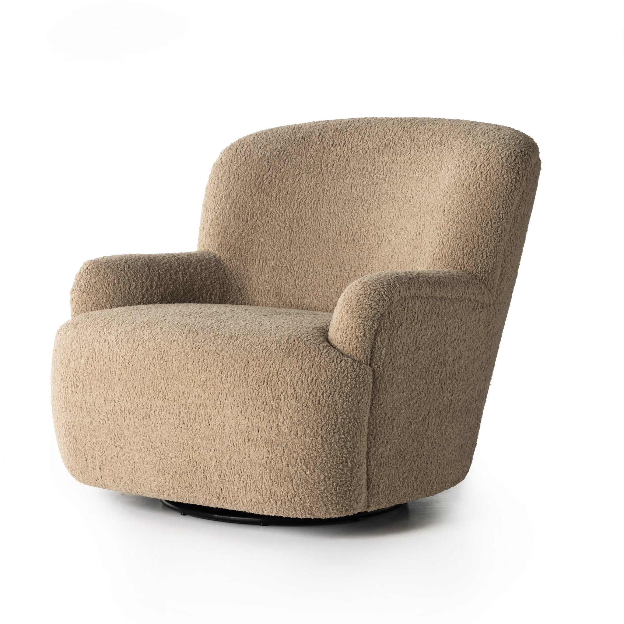 Kadon Swivel Chair - Sheepskin Camel - Image 2