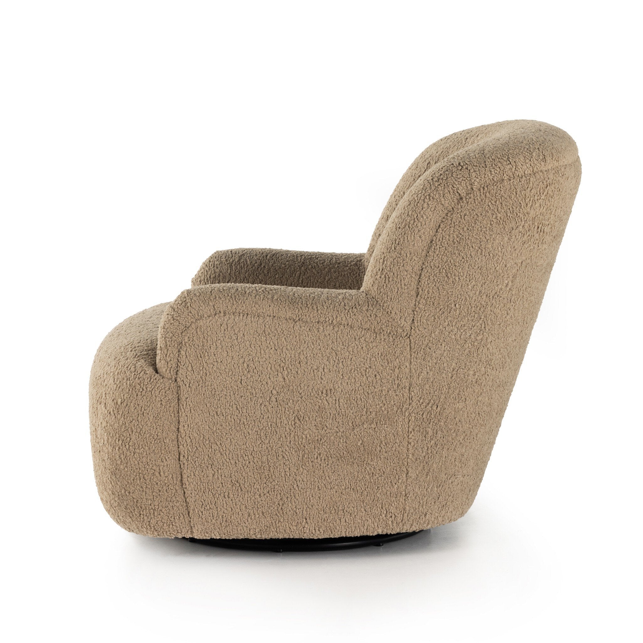 Kadon Swivel Chair - Sheepskin Camel - Image 3