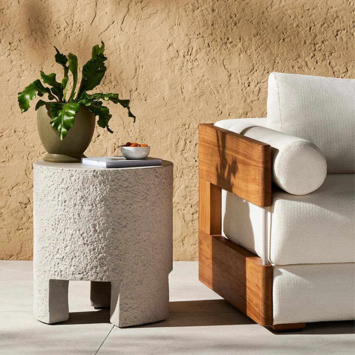 Kember Outdoor End Table - Matte Stone - Image 3
