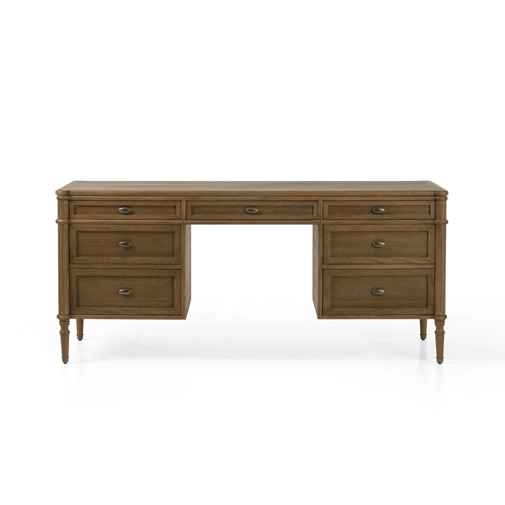 Toulouse Executive Desk – Toasted Oak Veneer
