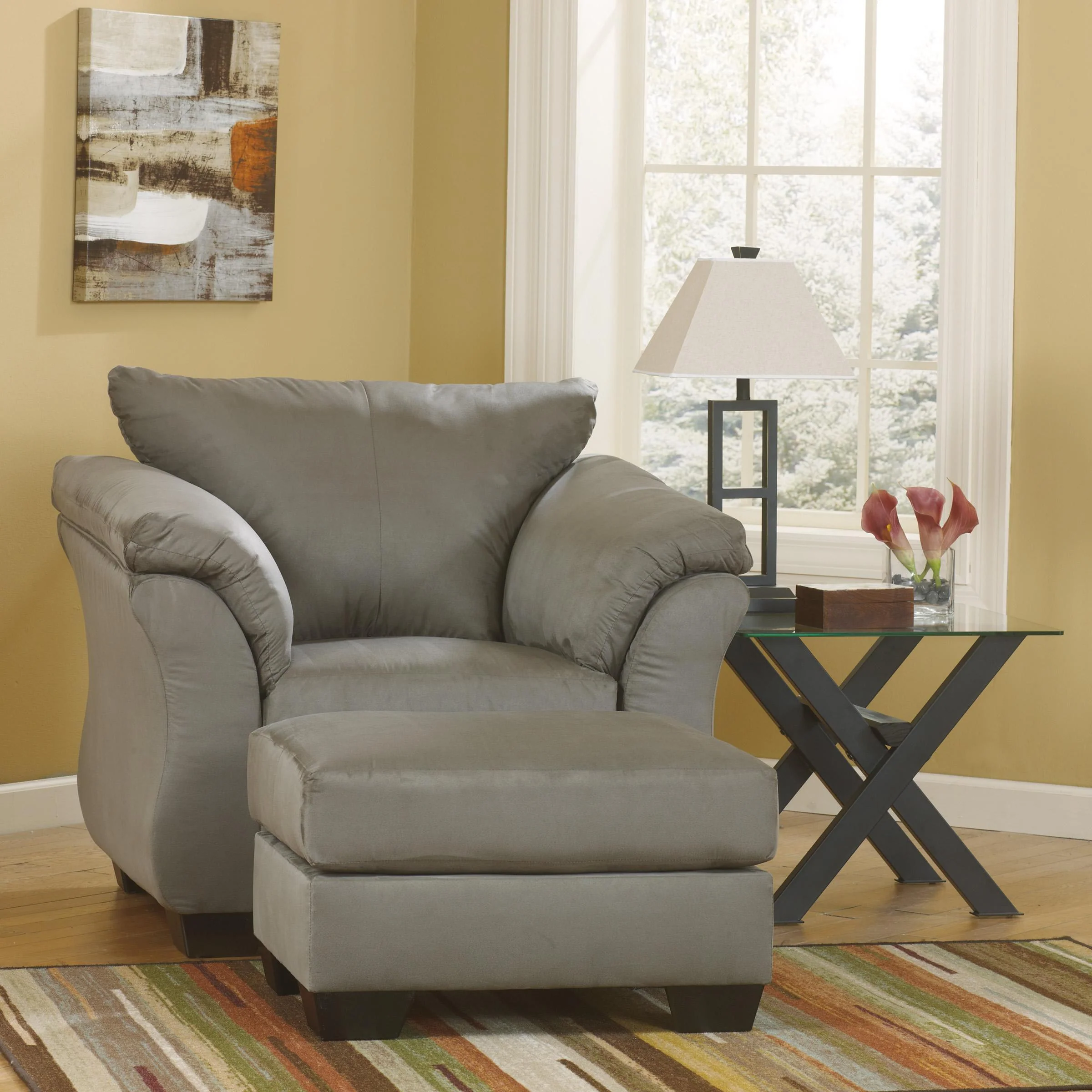 Signature Design by Ashley Darcy Fabric Ottoman 7500514 - Image 2