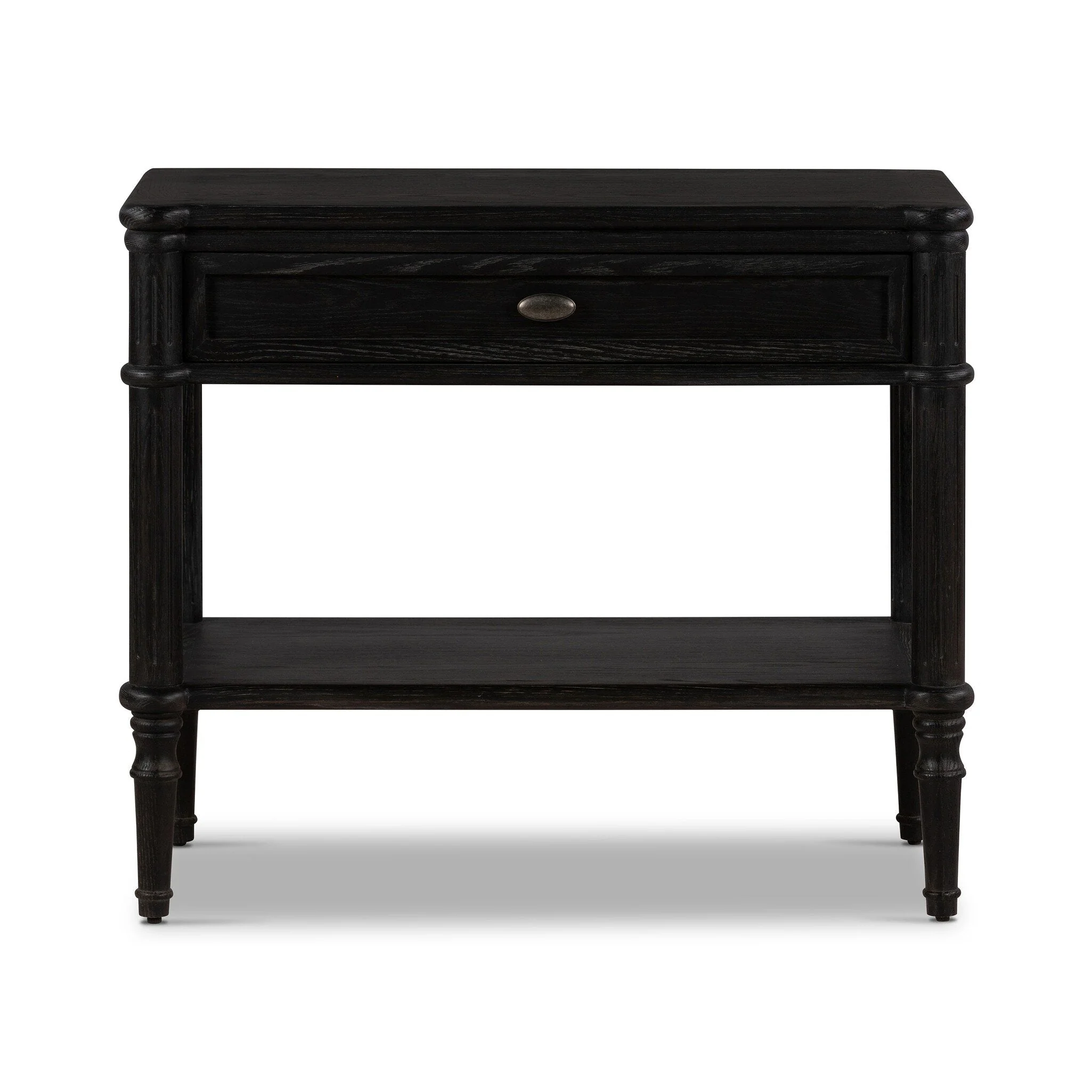 Toulouse Nightstand - Distressed Black Oak - Image 1