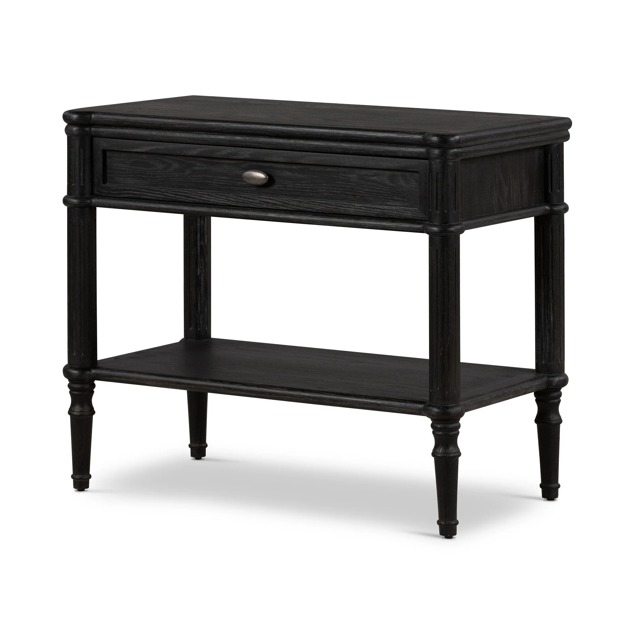Toulouse Nightstand - Distressed Black Oak - Image 2
