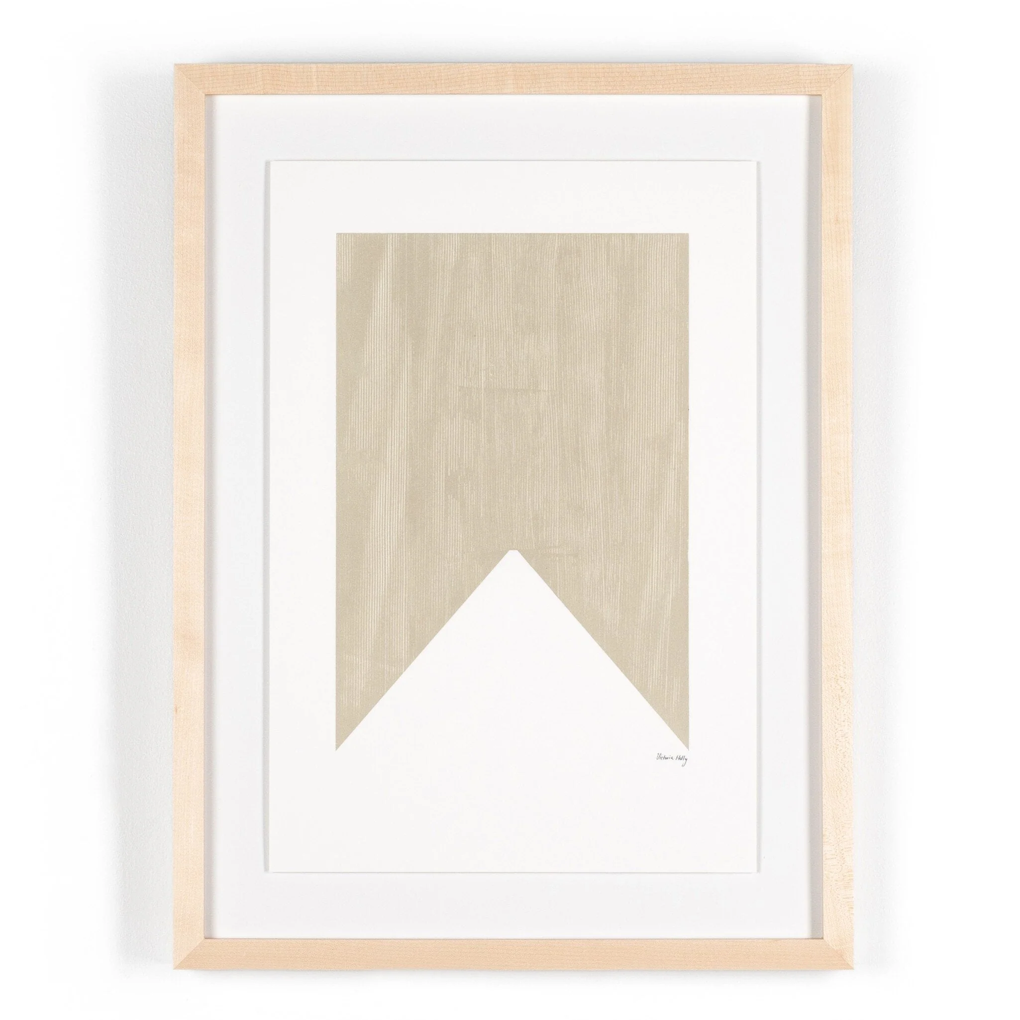 Triangle In Taupe by The Holly Collective - Natural 2.5 Maple - Image 1
