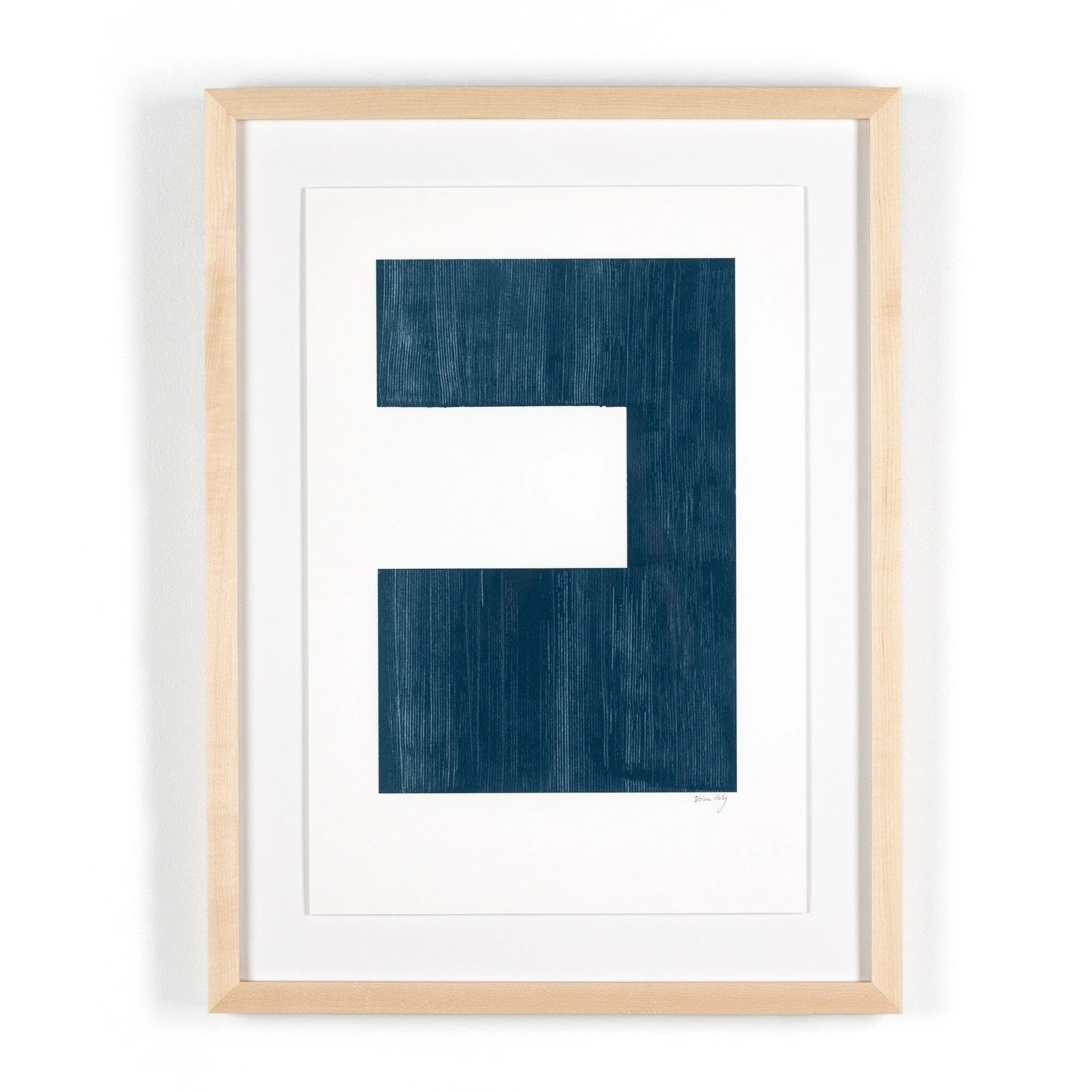 Negative III In Blue by The Holly Collective - Natural 2.5 Maple - Image 1