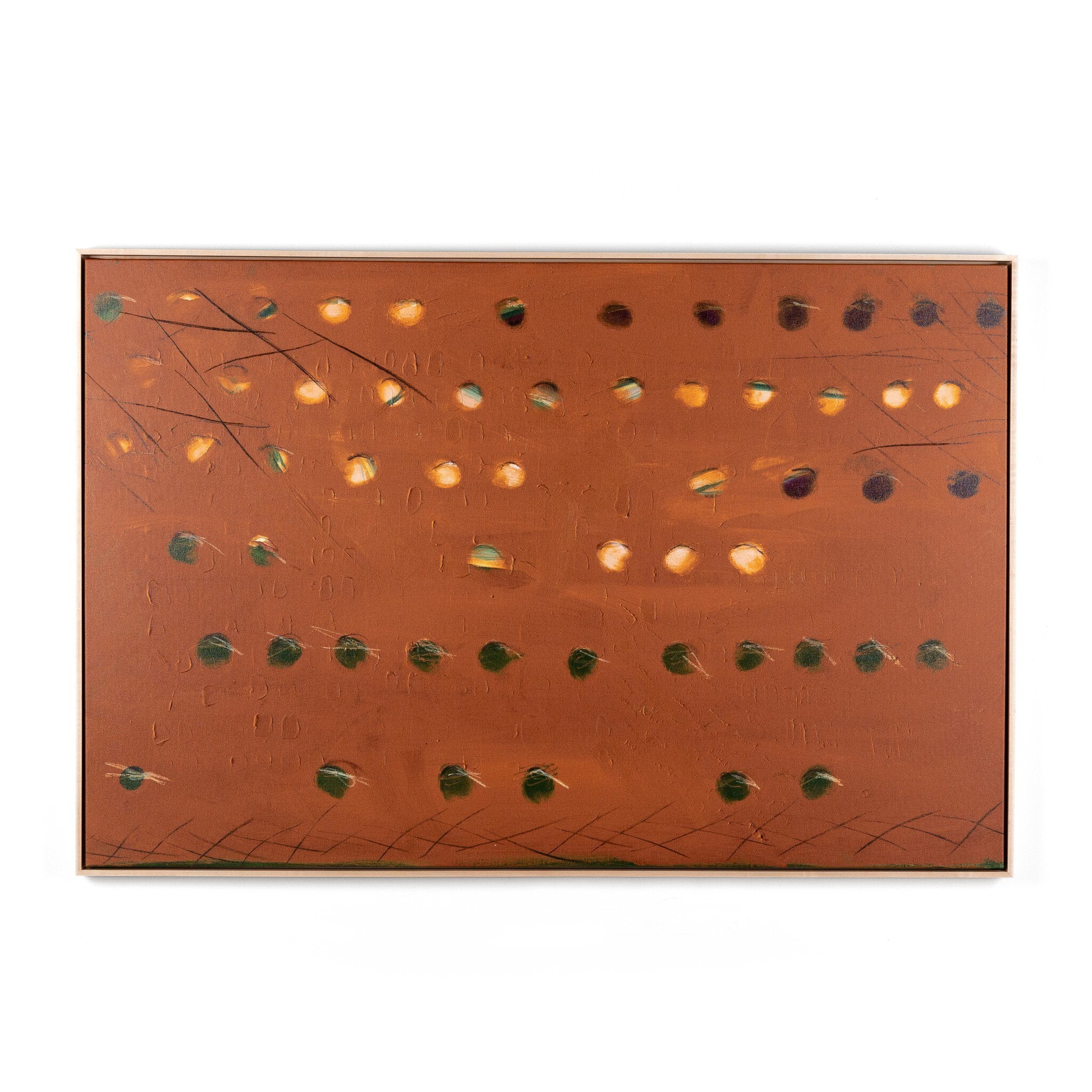 X Spot Rust by Jamie Beckwith	 - Natural Maple Floater - Image 1