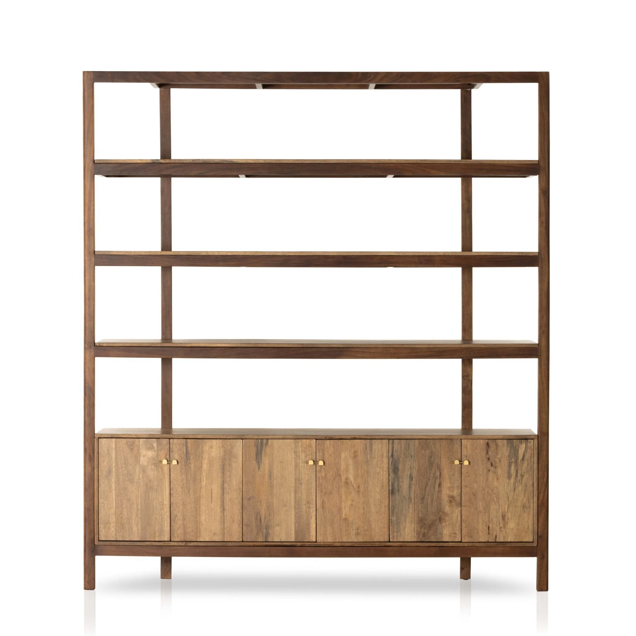 Reza Wide Bookcase – Toasted Acacia