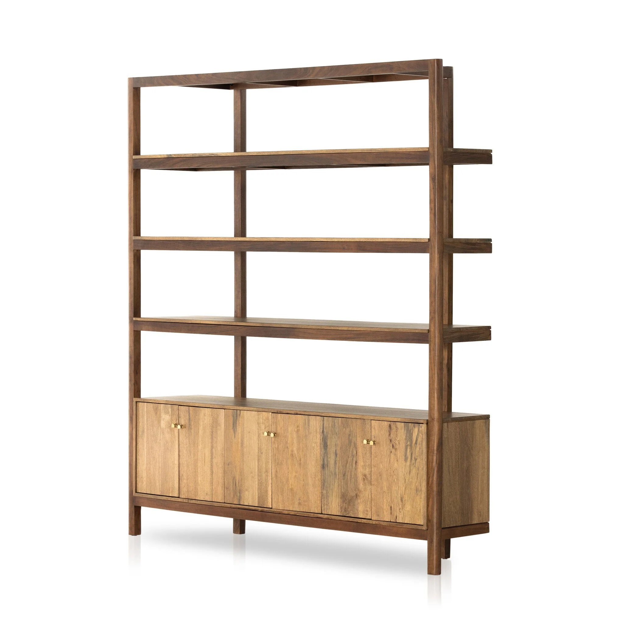 Reza Wide Bookcase - Toasted Acacia - Image 2