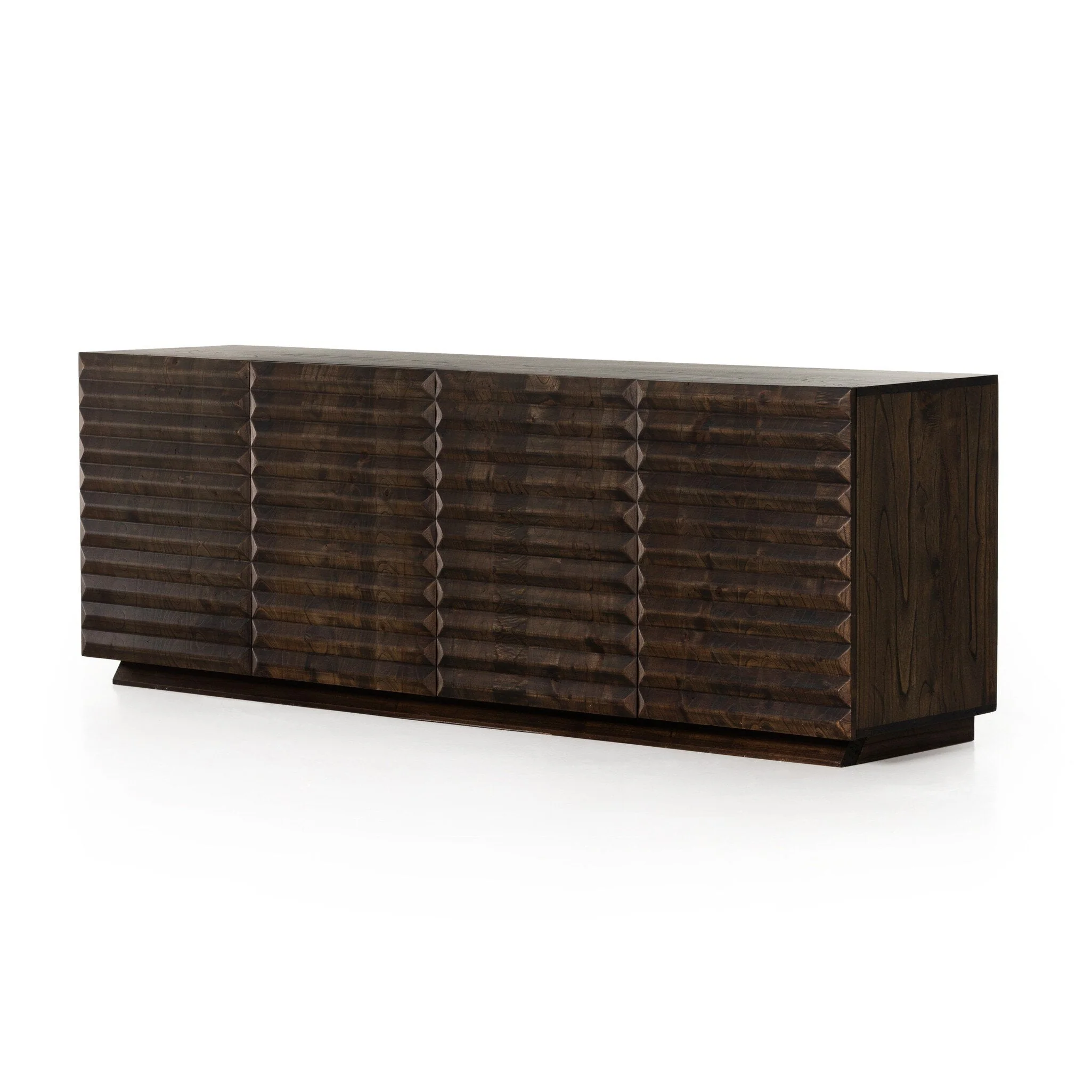 Tussac Media Console - Matte Brown Neem - Image 2