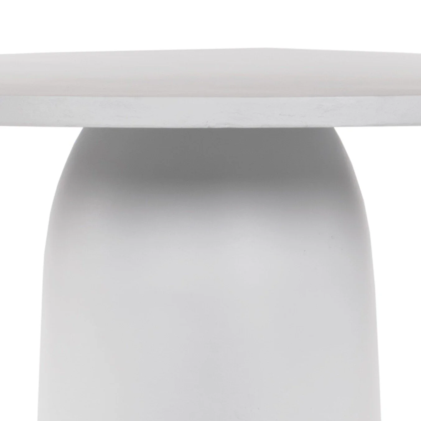 Basil Outdoor Dining Table 42" - Matte White Cast Aluminum - Image 3