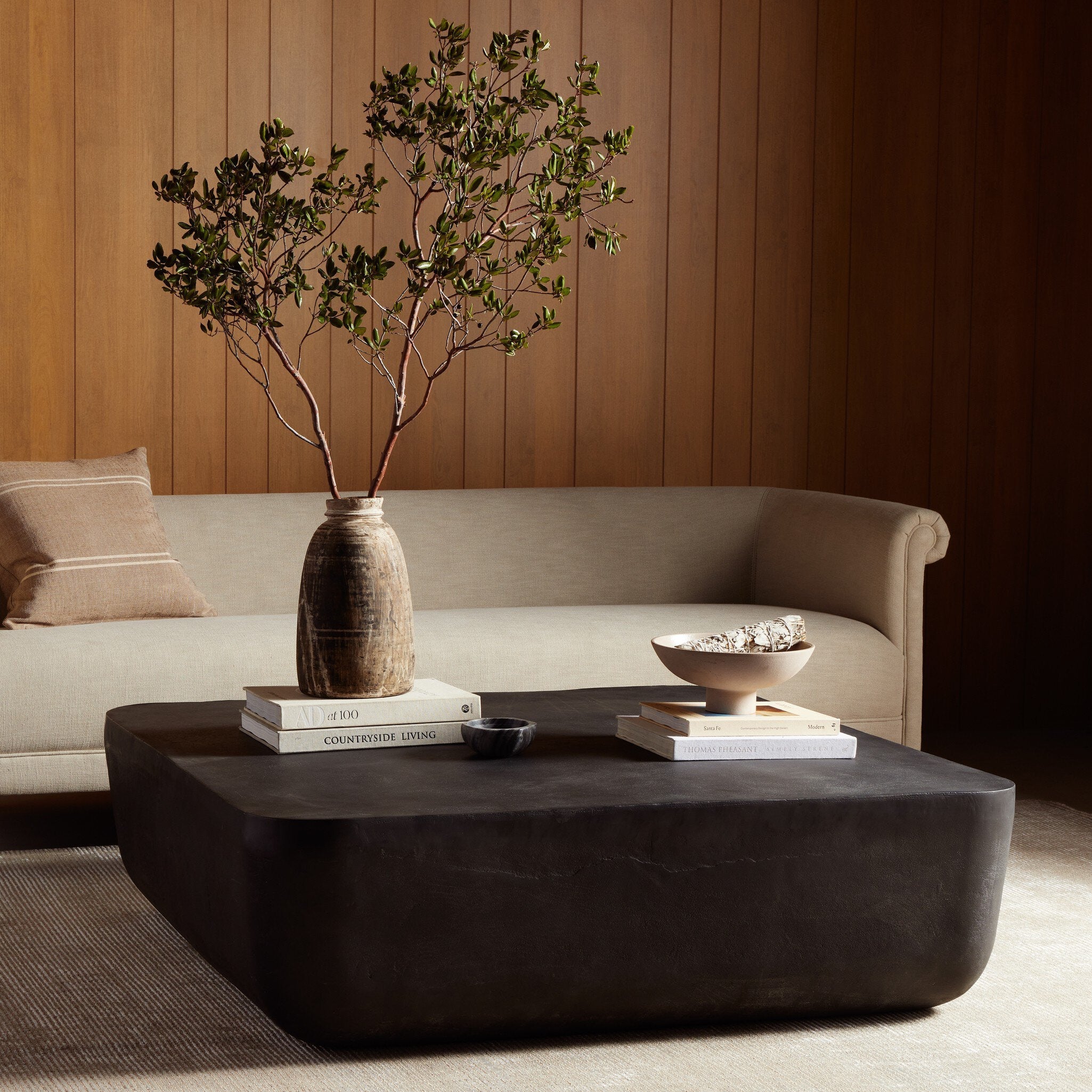 Basil Square Outdoor Coffee Table - Aged Grey - Image 3