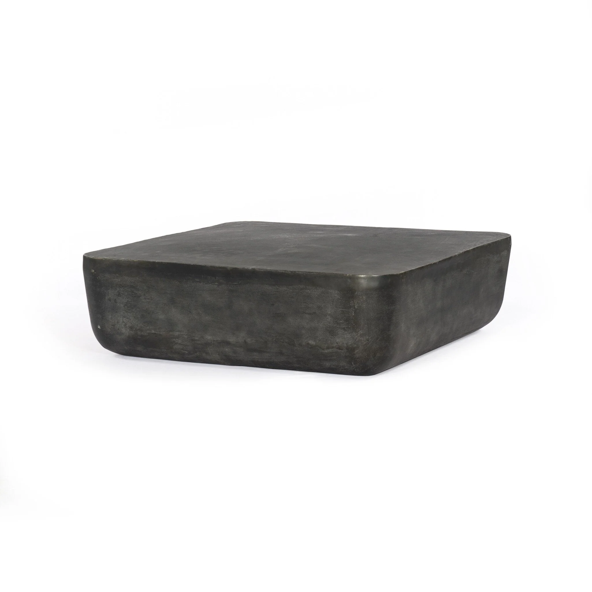 Basil Square Outdoor Coffee Table - Aged Grey - Image 2