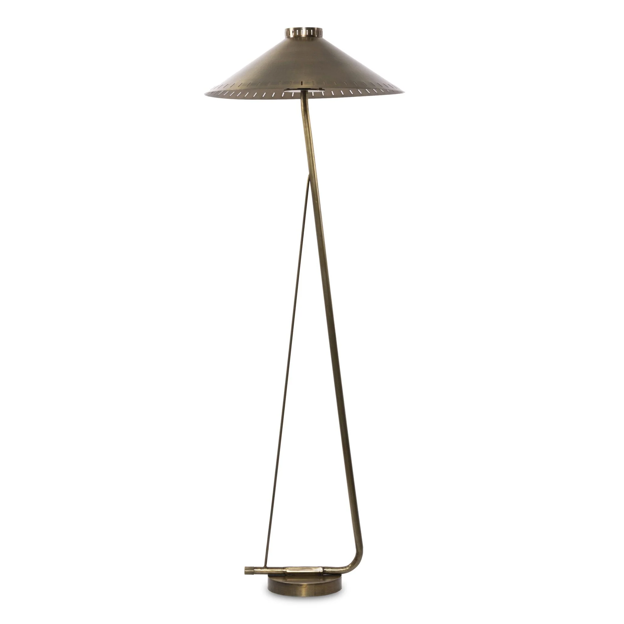 Egon Floor Lamp - Antique Brass Iron - Image 1