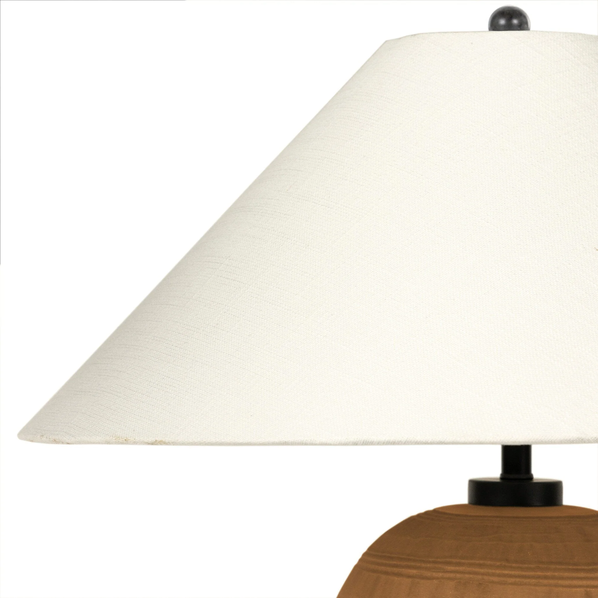 Brynner Table Lamp - Etched Amber Glass - Image 3