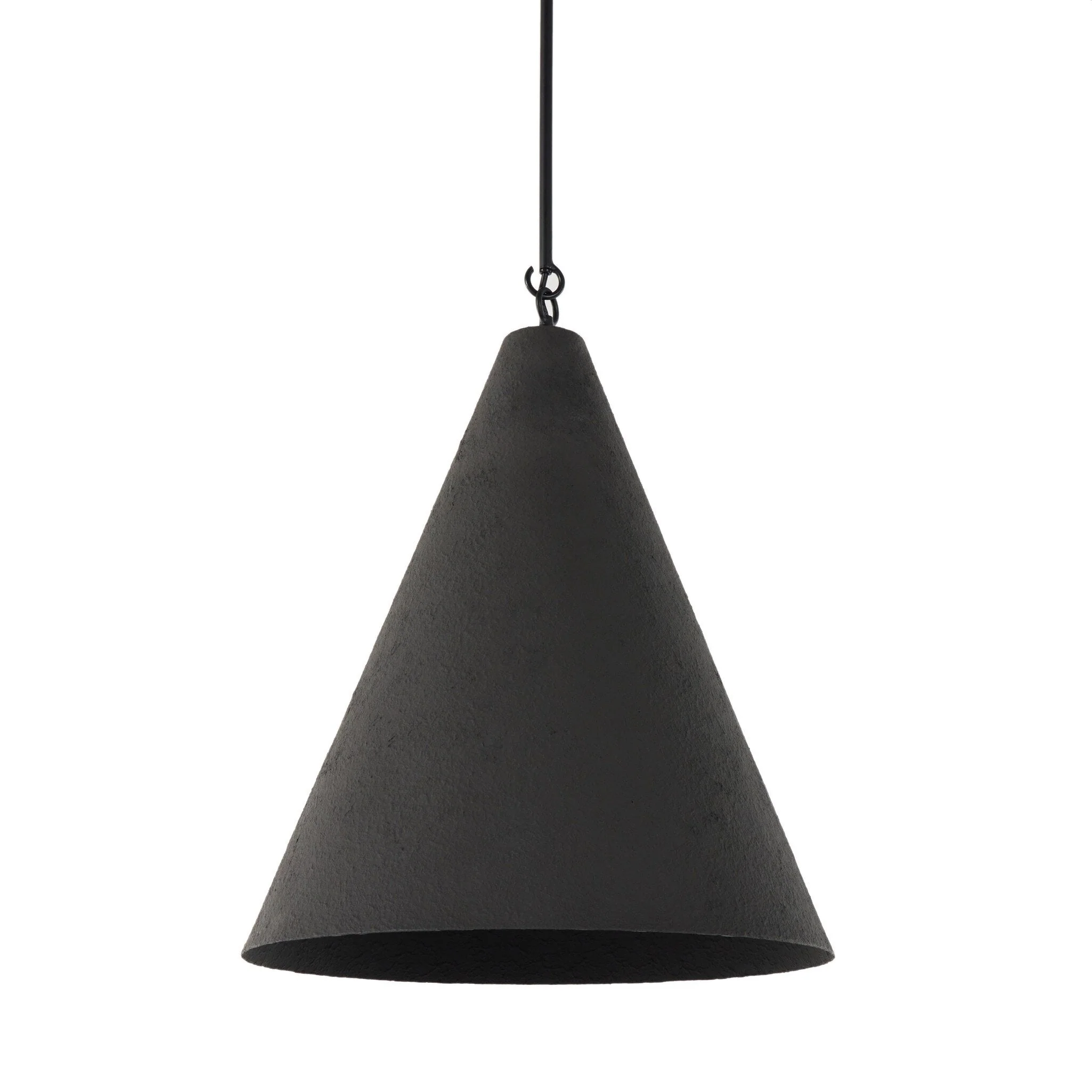 Grazia Pendant - Matte Black Plaster - Image 3