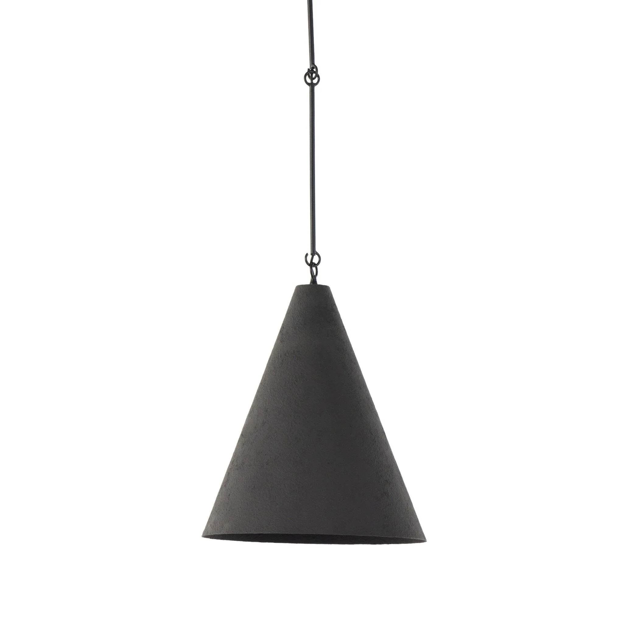 Grazia Pendant - Matte Black Plaster - Image 1