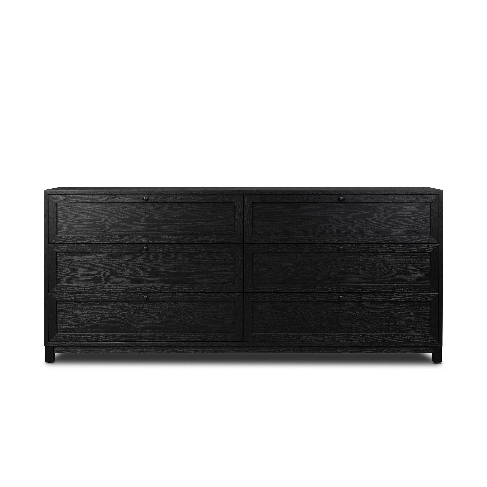 Millie 6 Drawer Dresser - Drifted Matte Black Veneer - Image 1