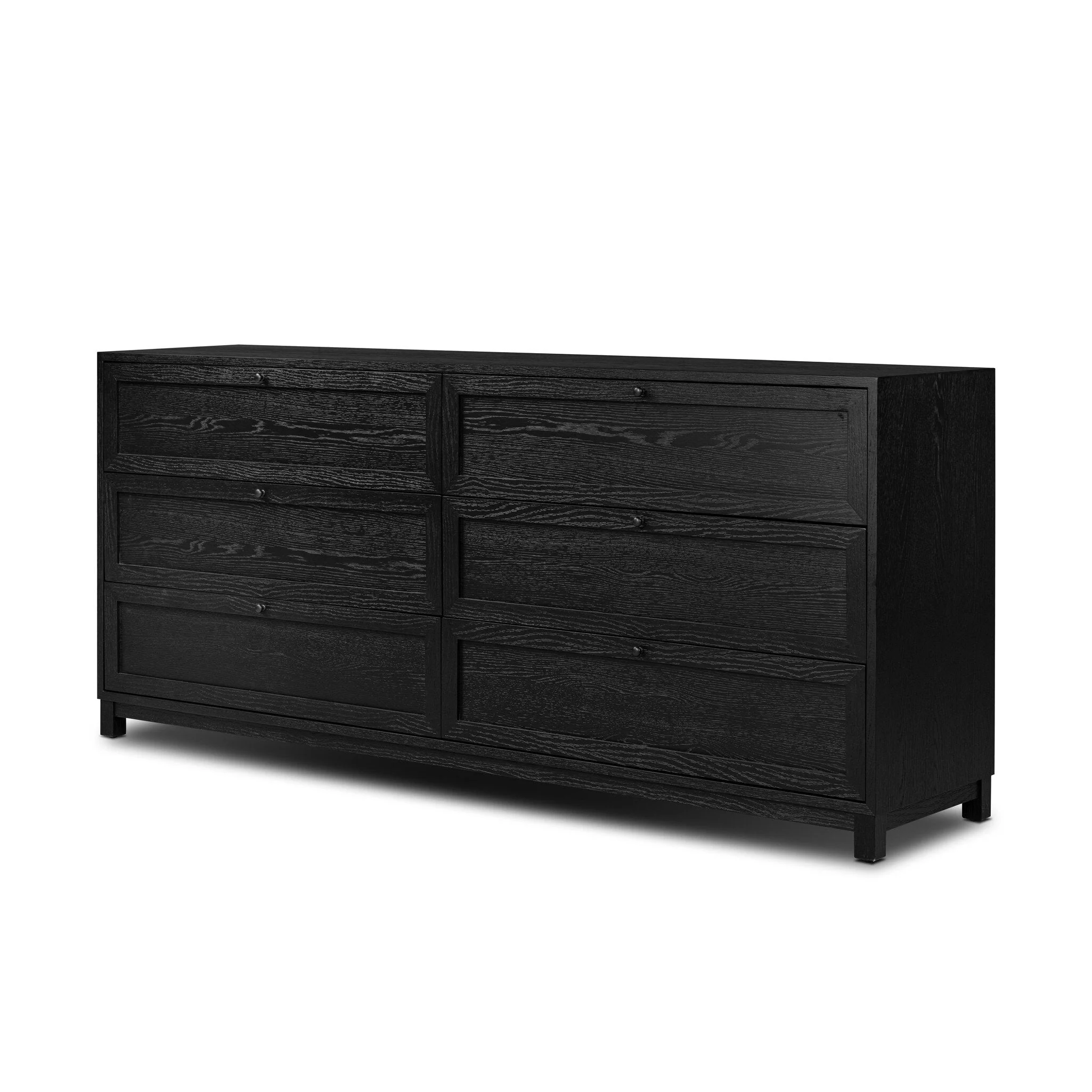 Millie 6 Drawer Dresser - Drifted Matte Black Veneer - Image 2