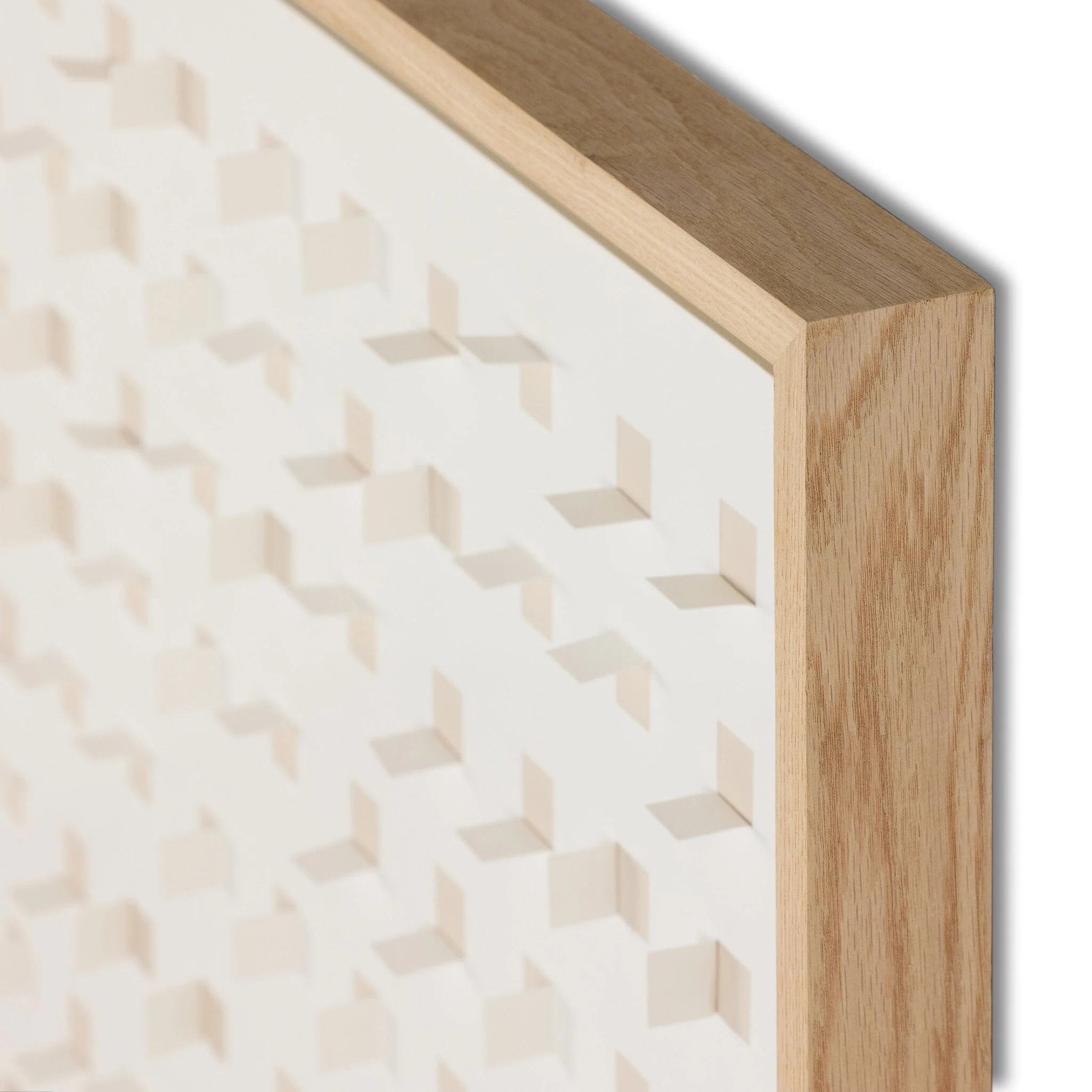 See Through Sand by FH Art Studio - Vertical Grain 2.5 White Oak | 48" x 48" - Image 3