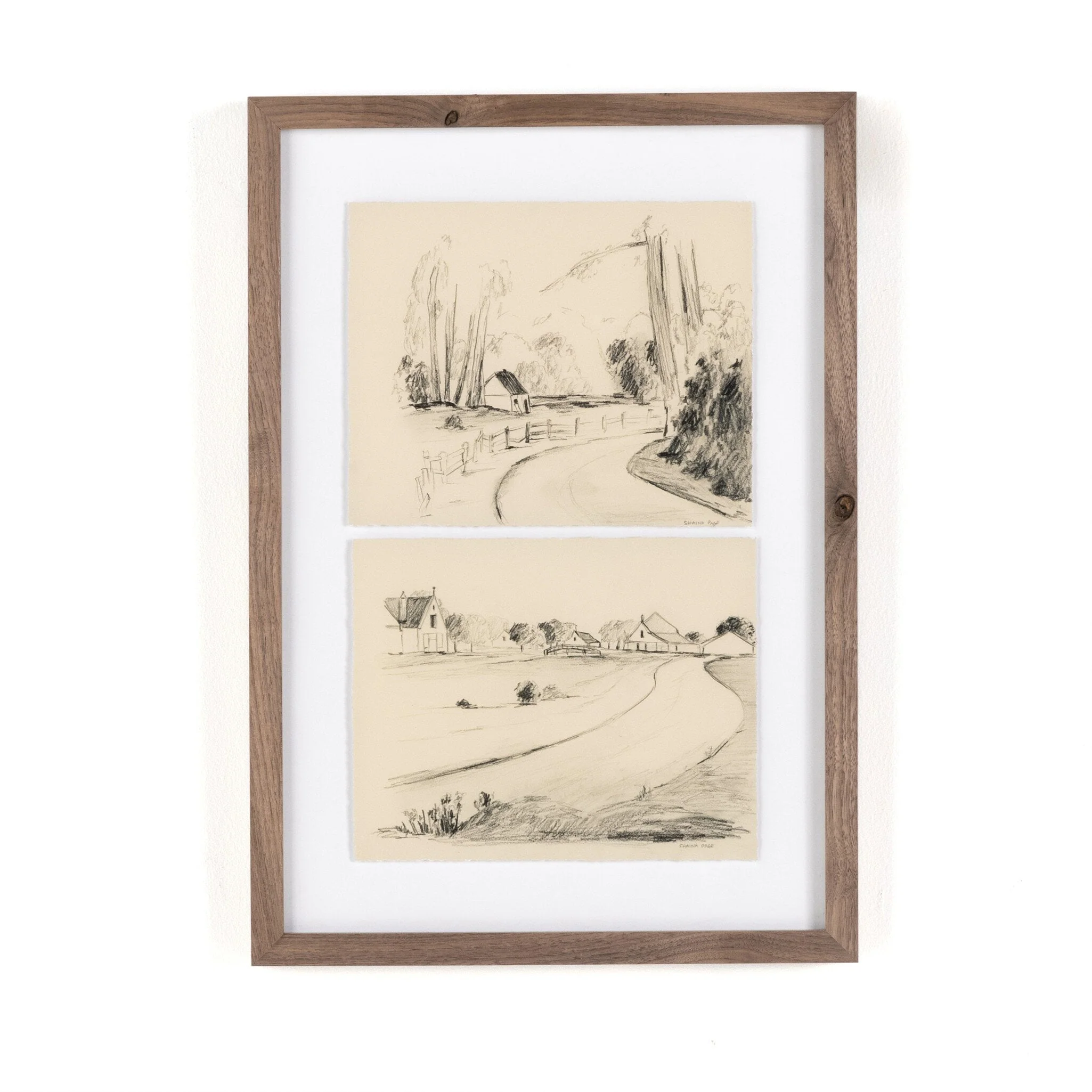In The Country I by Shaina Page – Rustic 1.5 Walnut