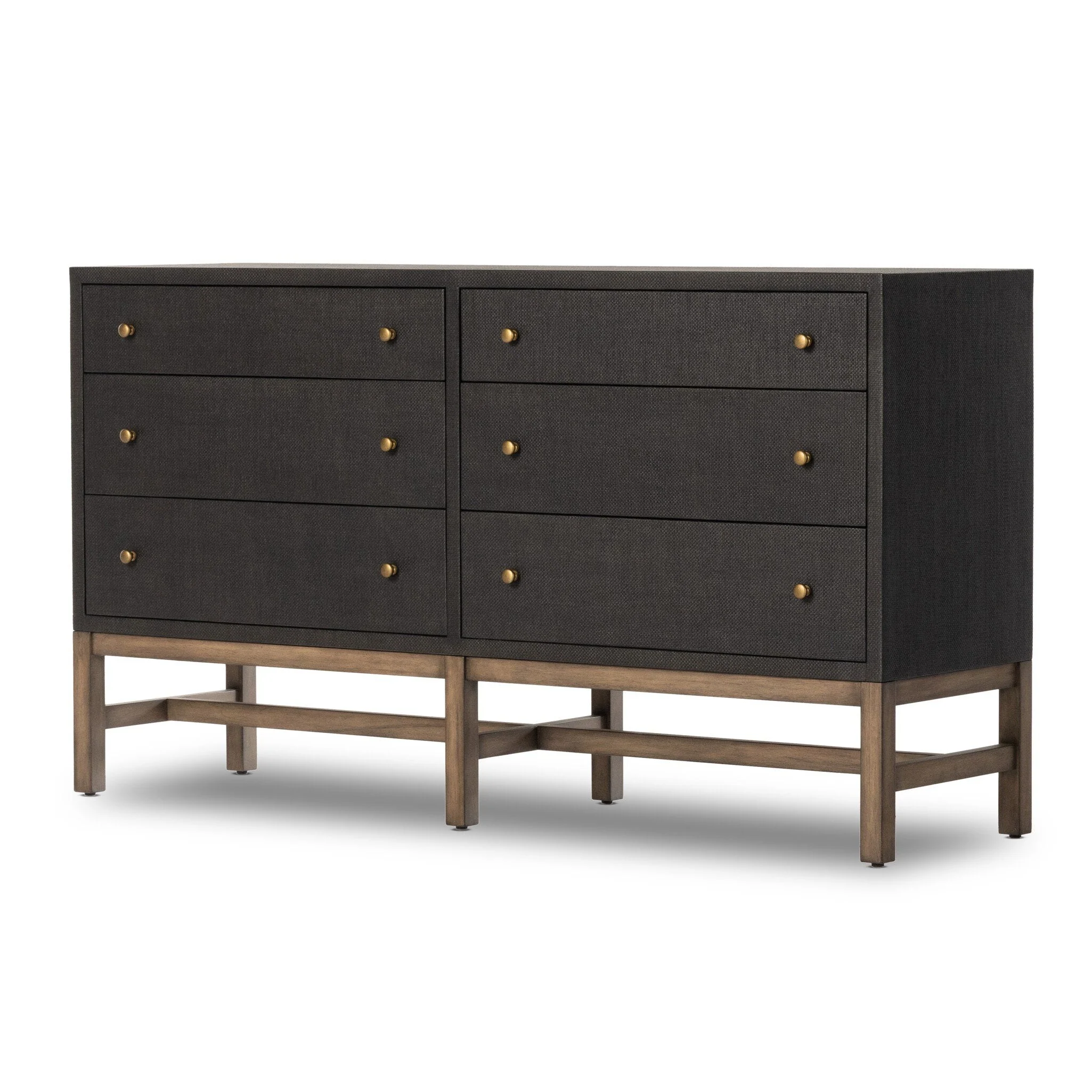 Fiona 6 Drawer Dresser - Black Raffia - Image 2