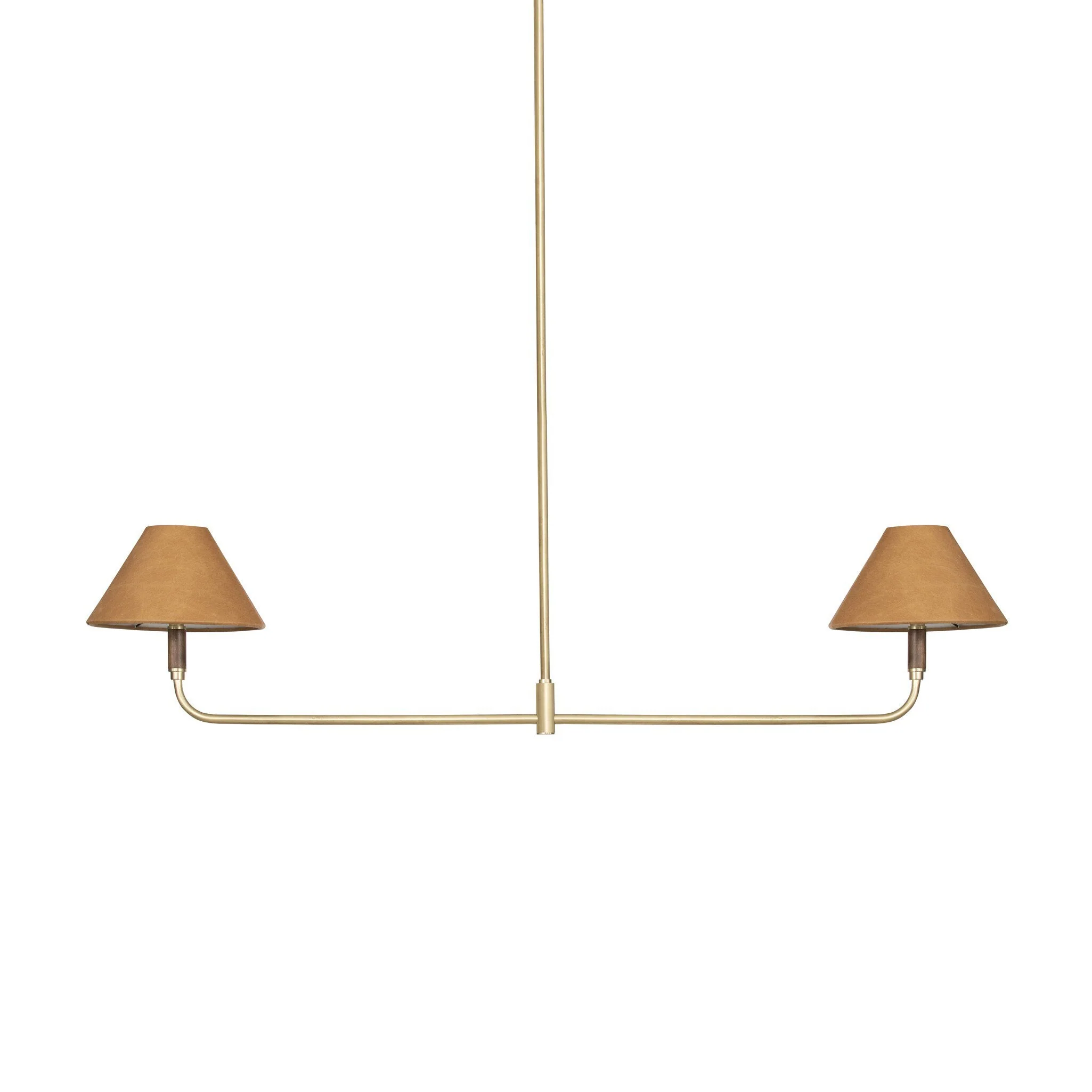 Cullen Linear Double Pendant - Camel Leather - Image 1
